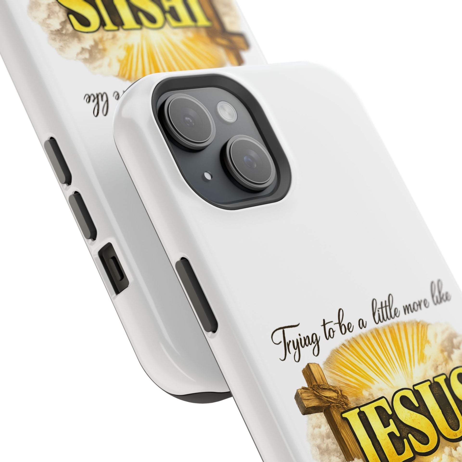 Christian Quote Magnetic Phone Case — "Trying to be a Little More Jesus and a Little Less Like Me"