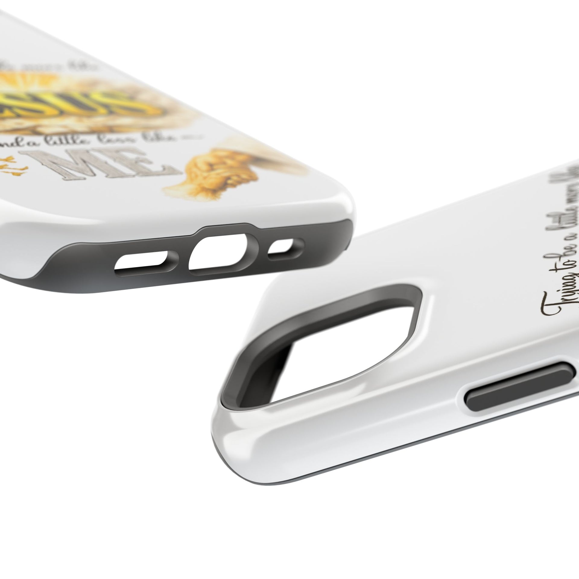 Christian Quote Magnetic Phone Case — "Trying to be a Little More Jesus and a Little Less Like Me"