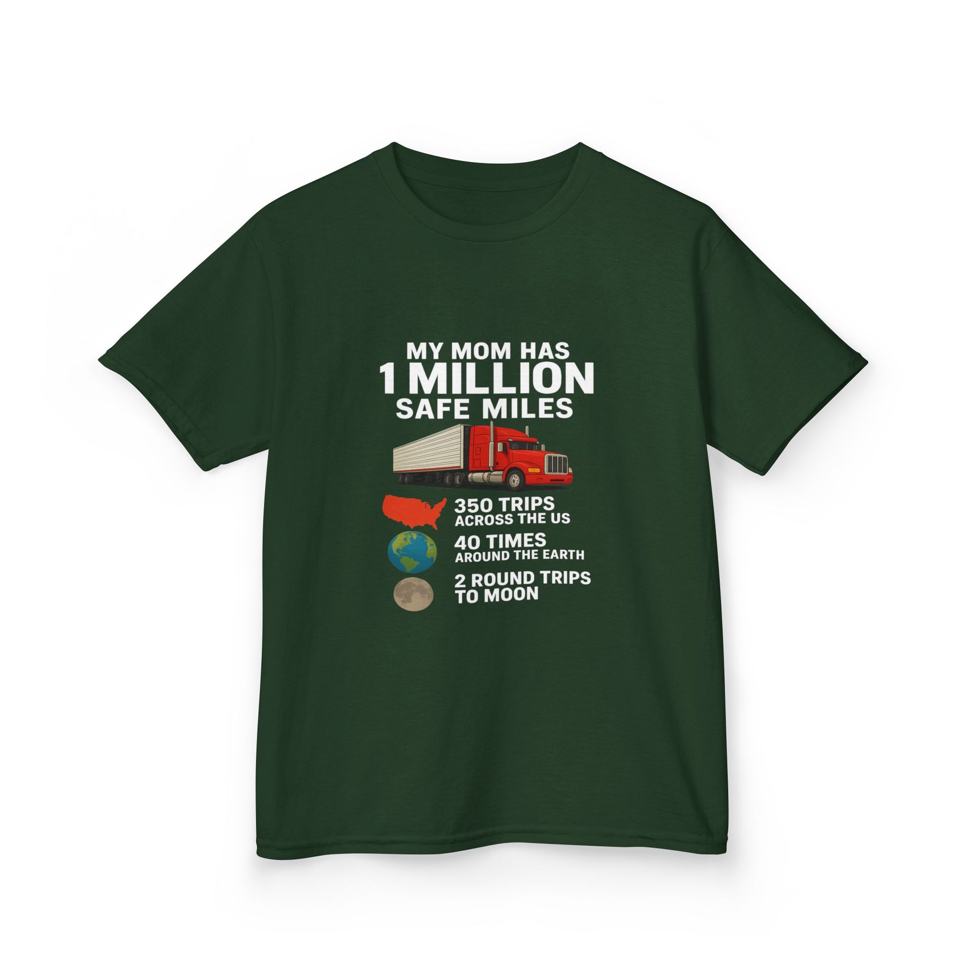 Kids Truck Graphic Tee — My Mom has 1 million Safe Miles