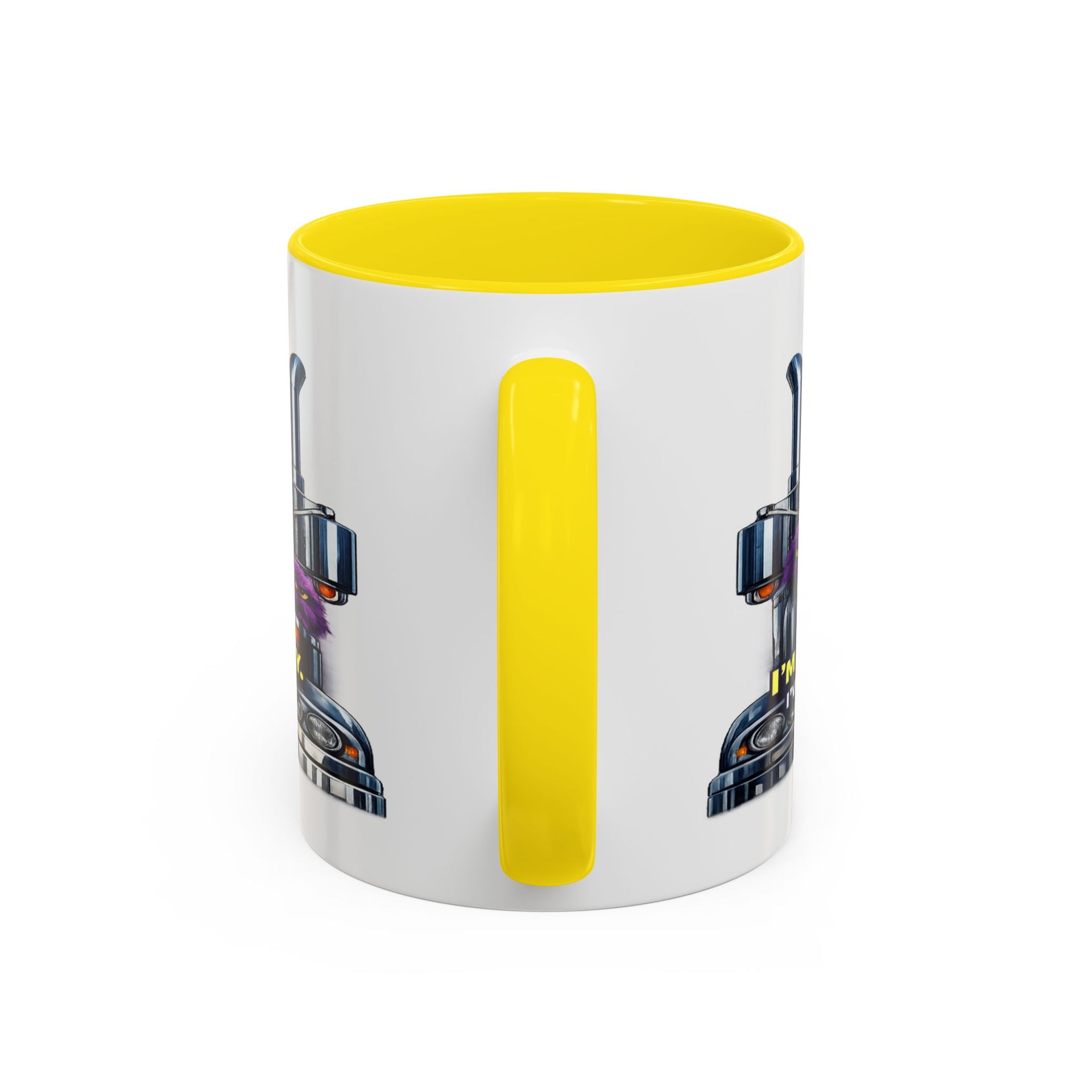 Purple Grumpy Monster Coffee Mug – Funny Truck Driver Gift (11oz & 15oz)
