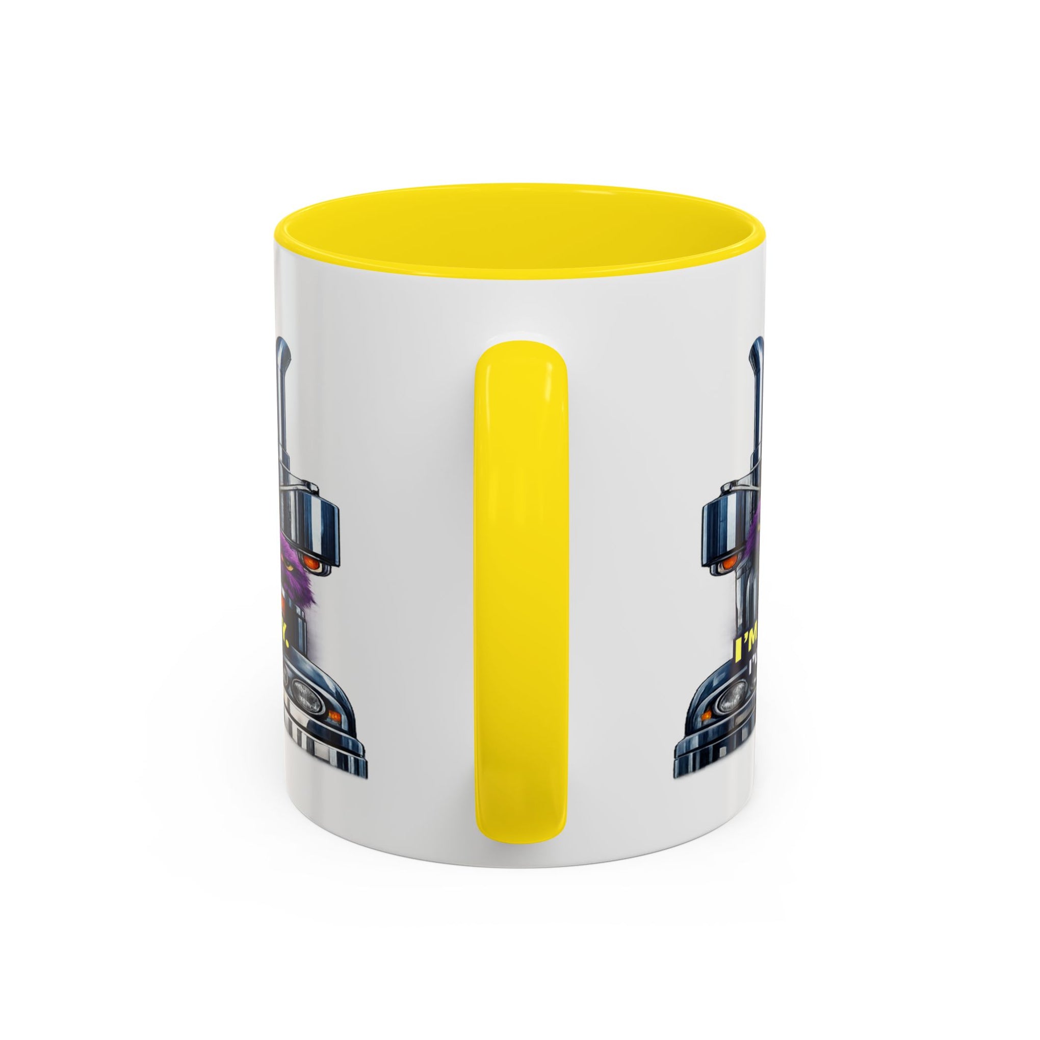 Purple Grumpy Monster Coffee Mug – Funny Truck Driver Gift (11oz & 15oz)