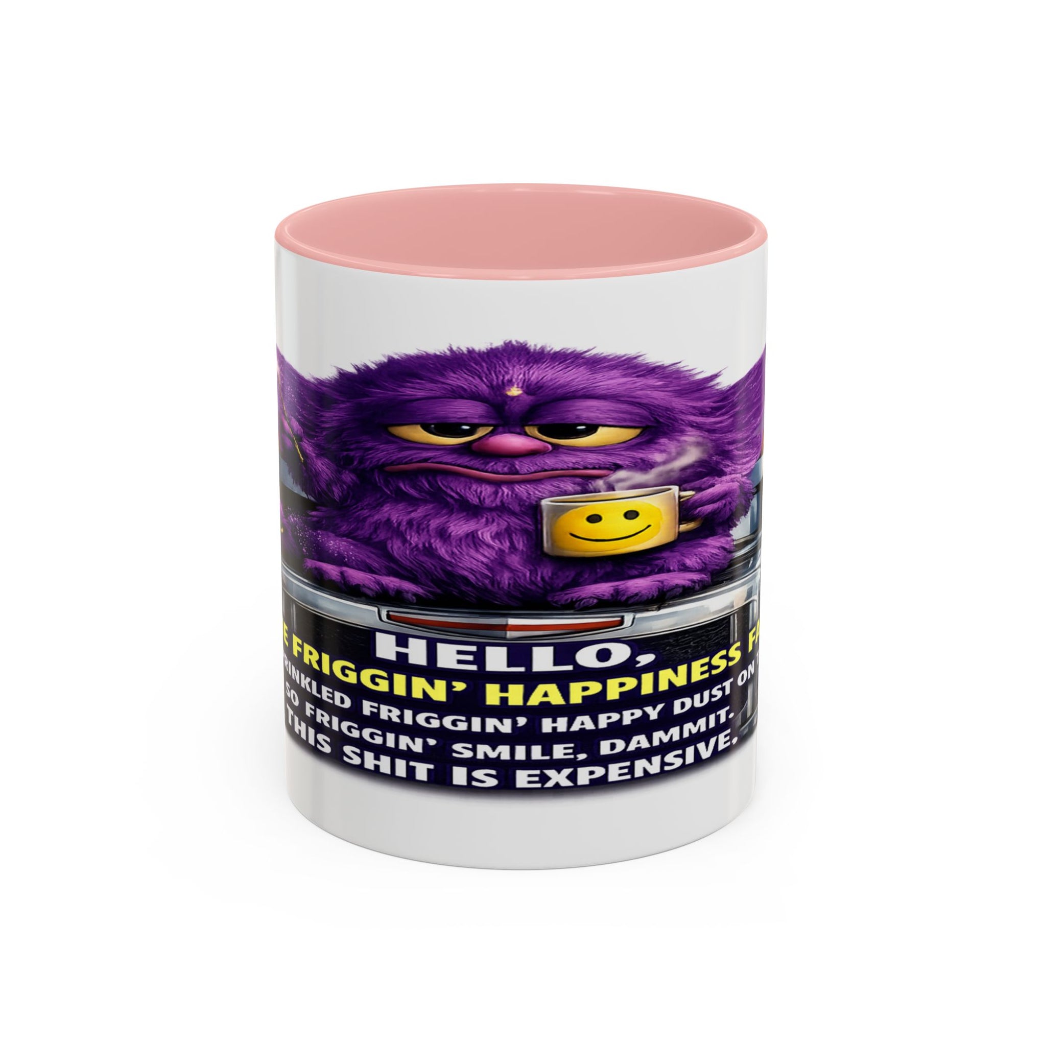 Purple Grumpy Monster Coffee Mug – Funny Truck Driver Gift (11oz & 15oz)