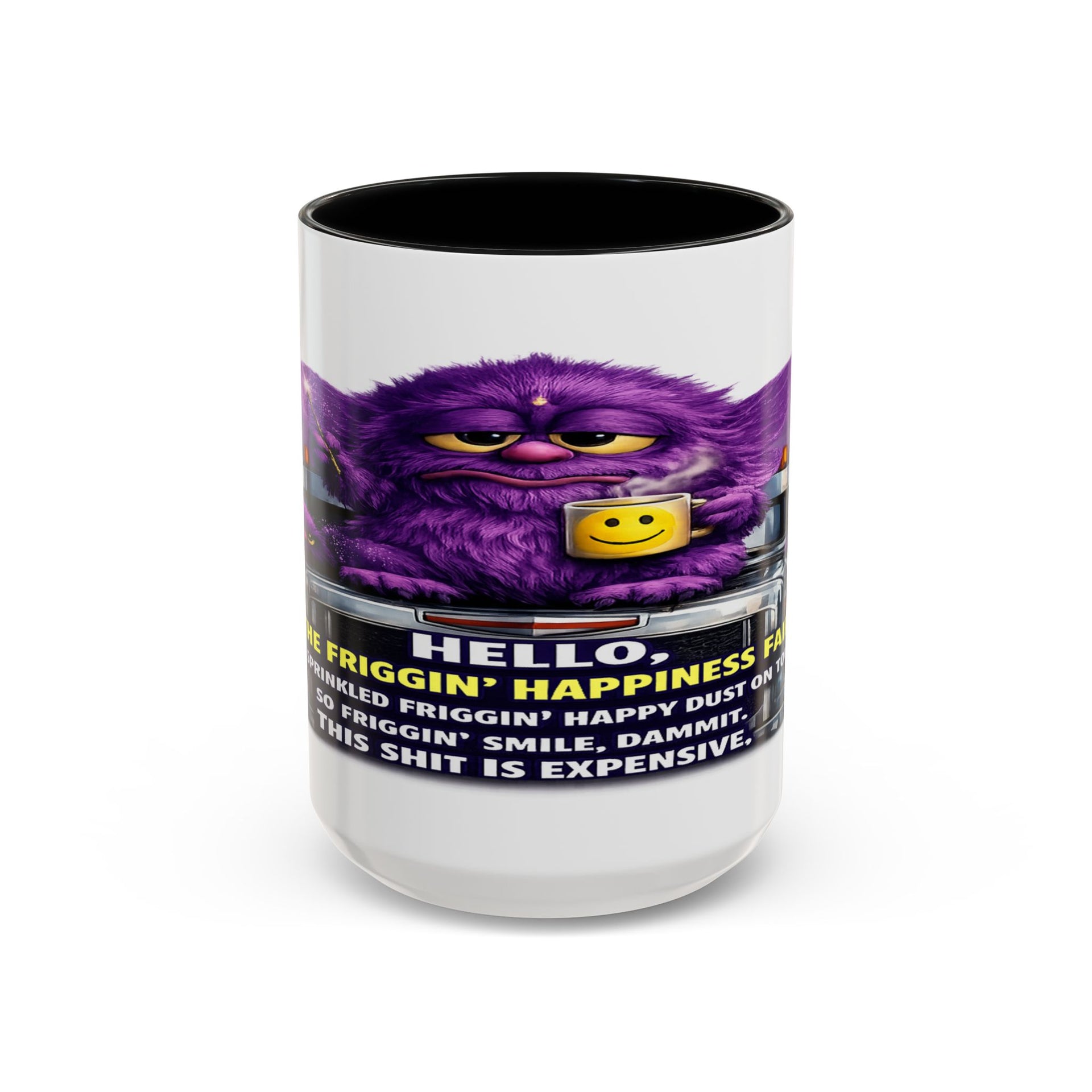 Purple Grumpy Monster Coffee Mug – Funny Truck Driver Gift (11oz & 15oz)