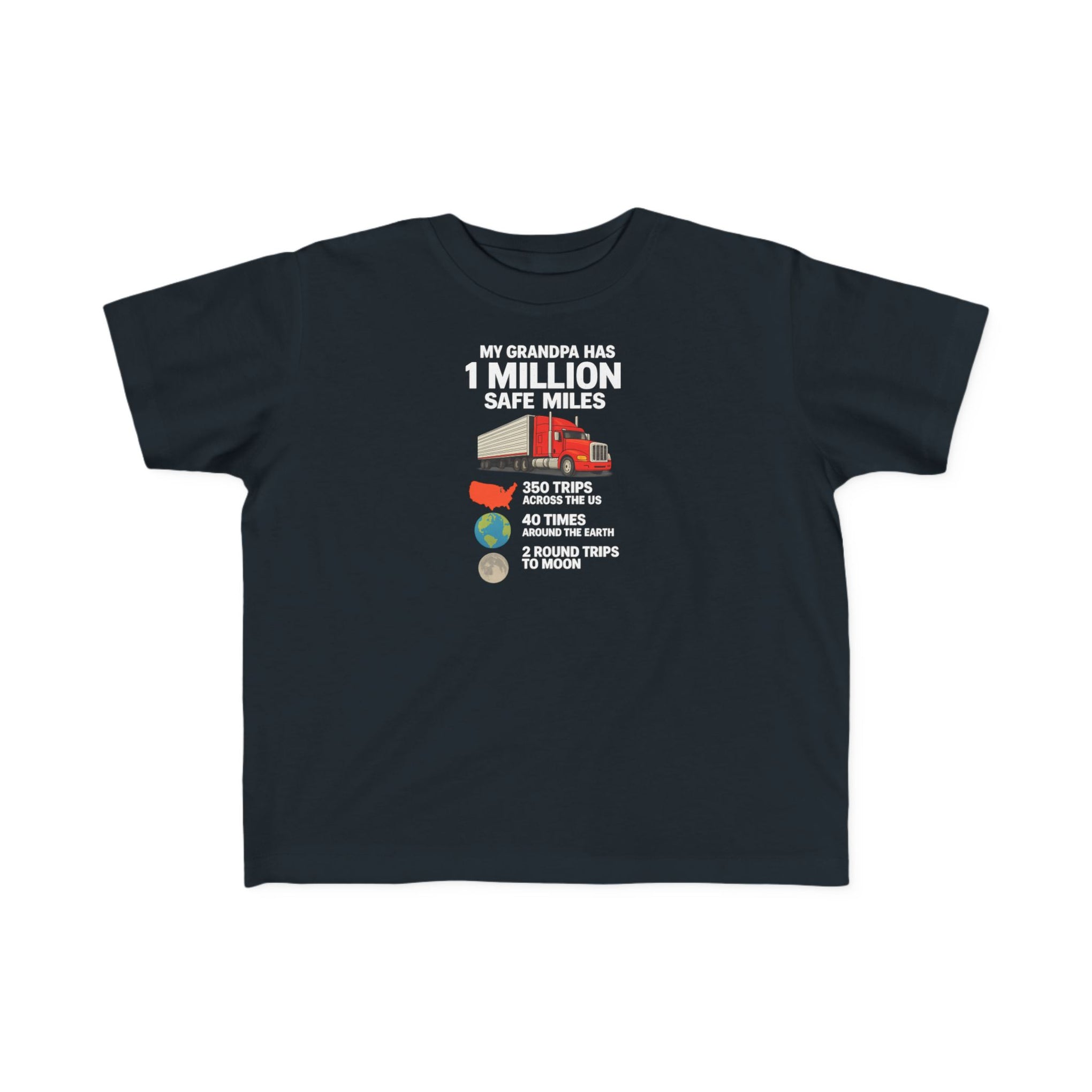 Toddler Tee – "My Grandma Has 1 Million Safe Miles" Cute Grandma Road-Trip Shirt