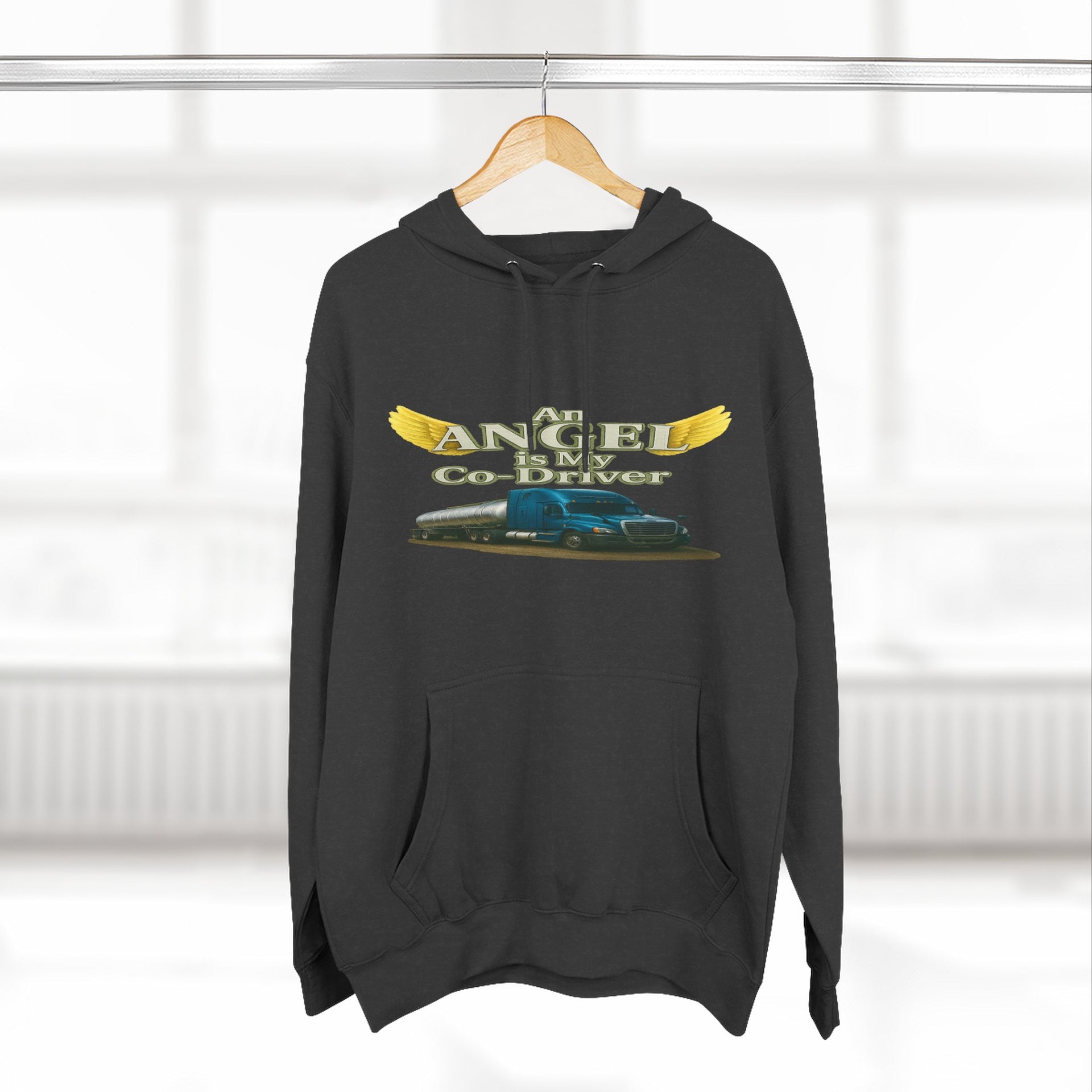 Tanker "Angle is my co-driver" Three-Panel Fleece Hoodie