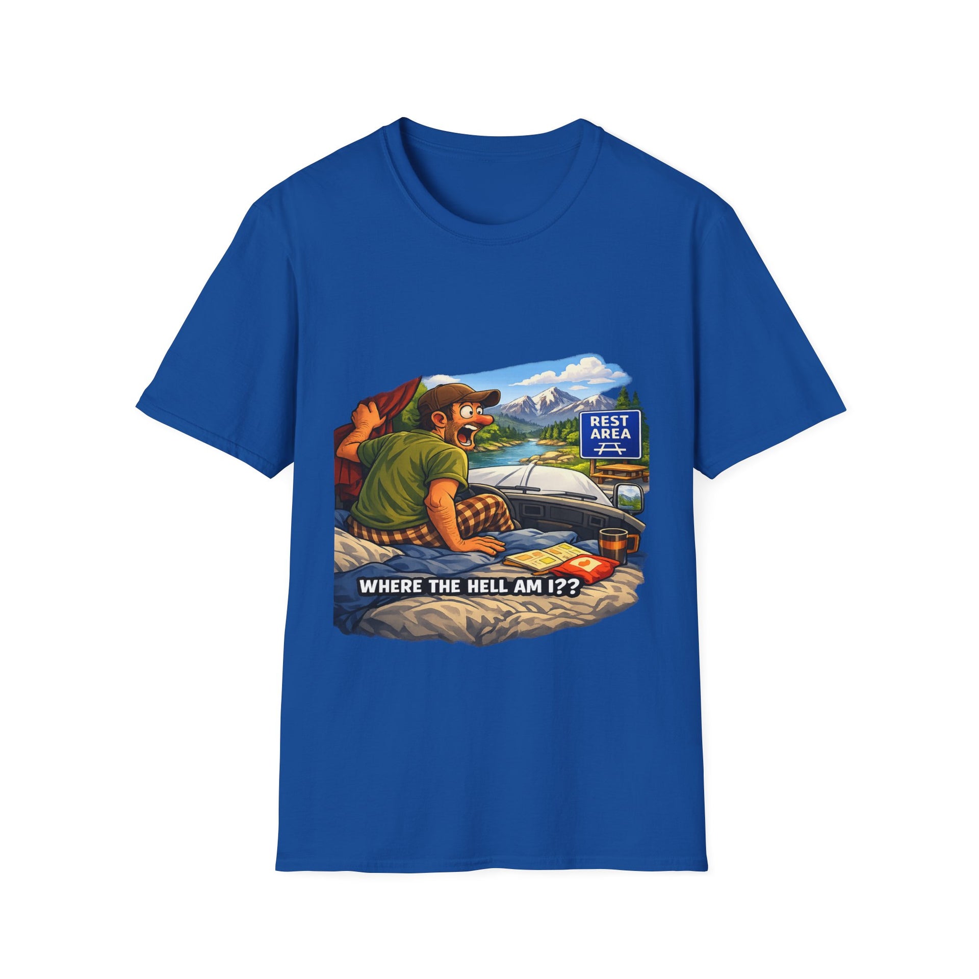 T-Shirt — "Where the Hell Am I?" Road Trip Scenic Graphic Tee