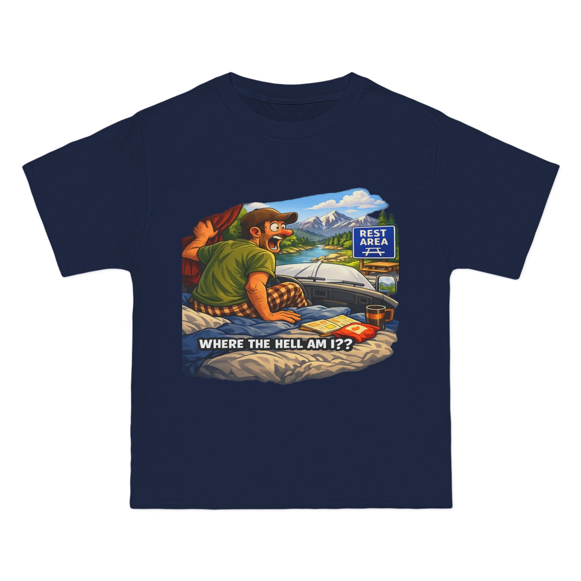 Big an Tall Graphic T-Shirt — "Where the Hell Am I??" Adventure Tee
