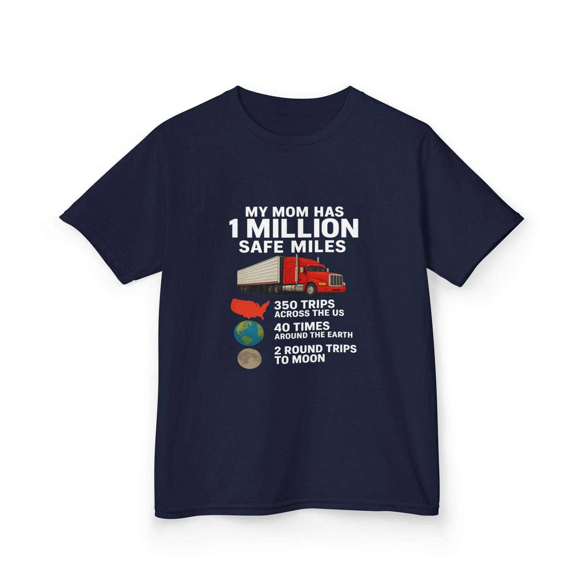 Kids Truck Graphic Tee — My Mom has 1 million Safe Miles