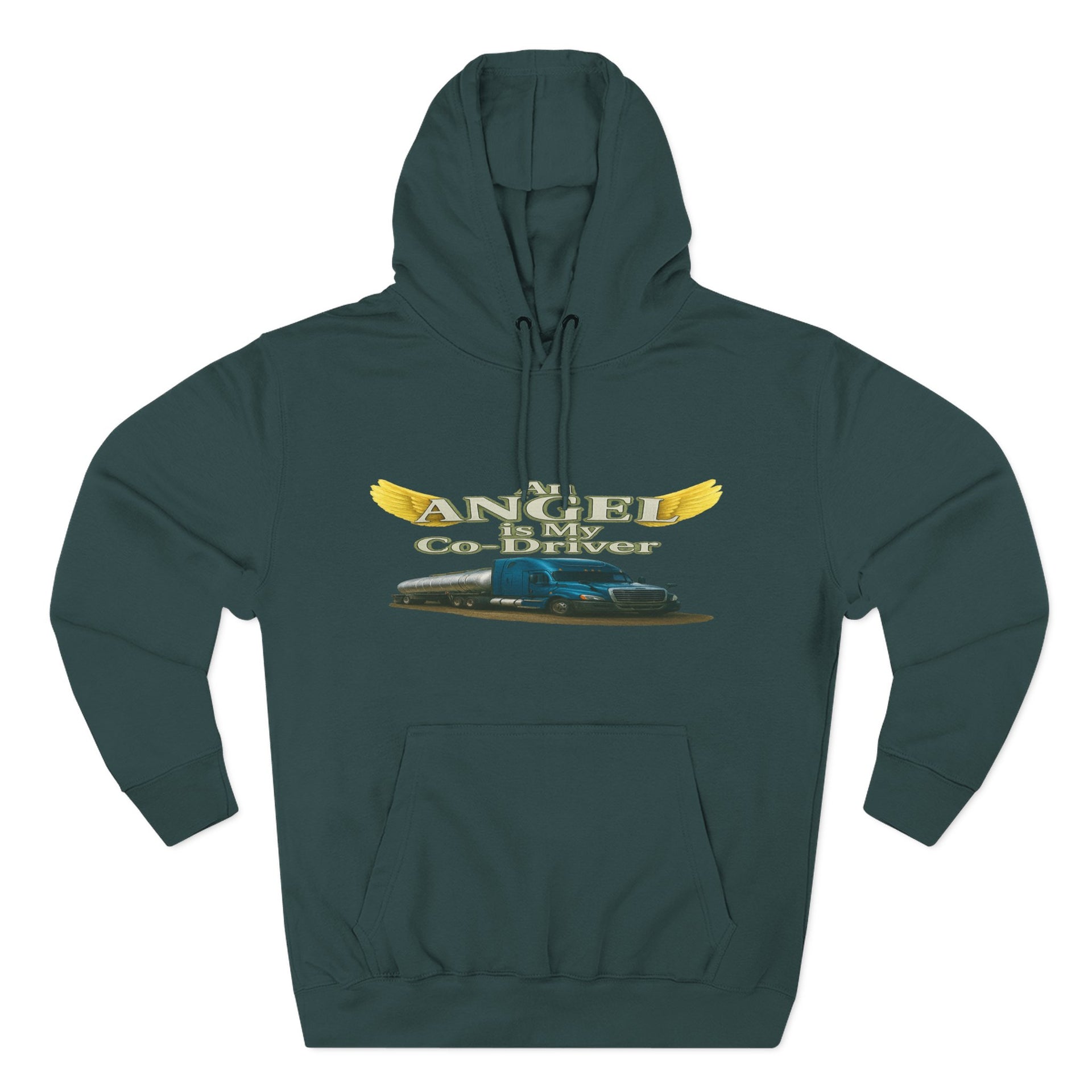 Tanker "Angle is my co-driver" Three-Panel Fleece Hoodie