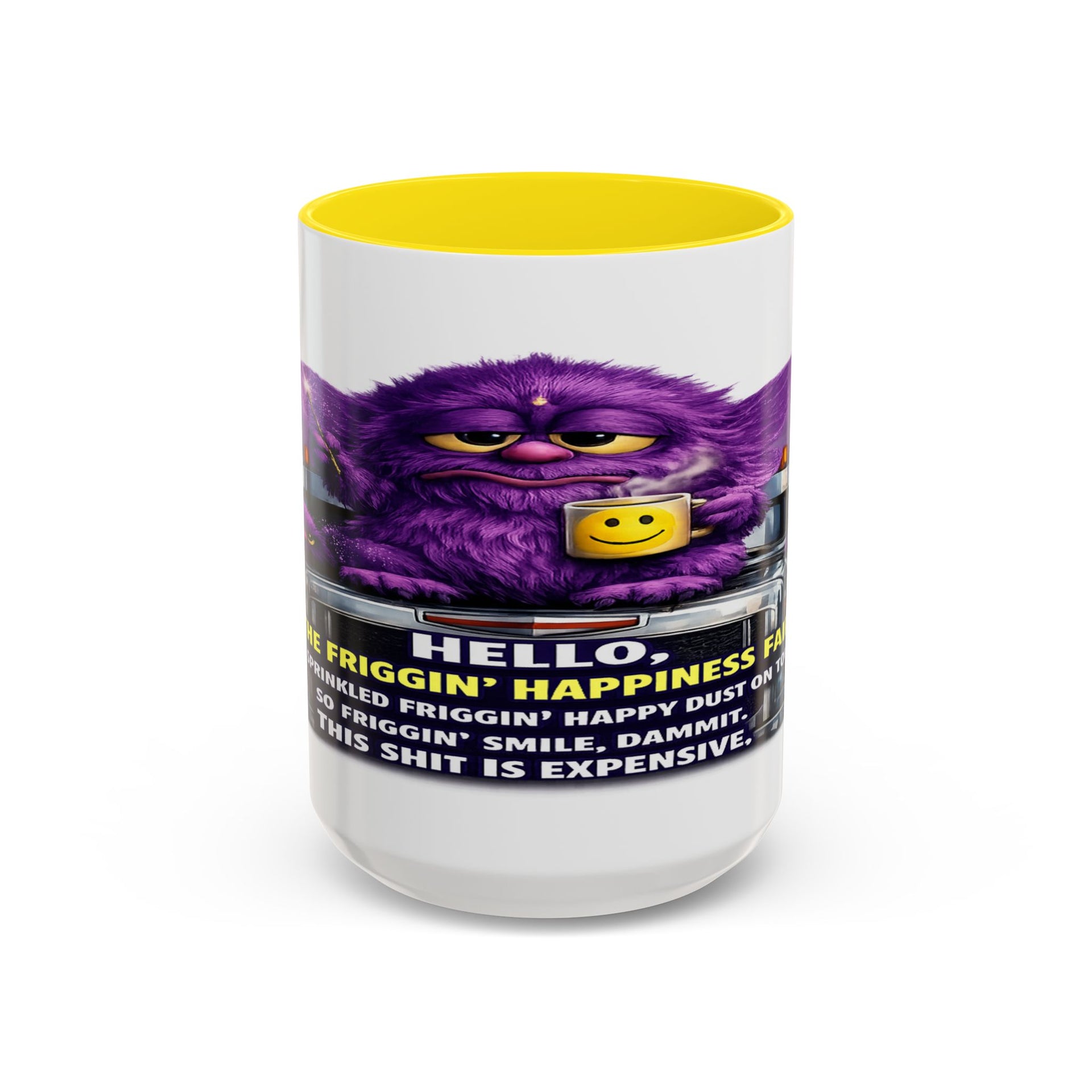 Purple Grumpy Monster Coffee Mug – Funny Truck Driver Gift (11oz & 15oz)