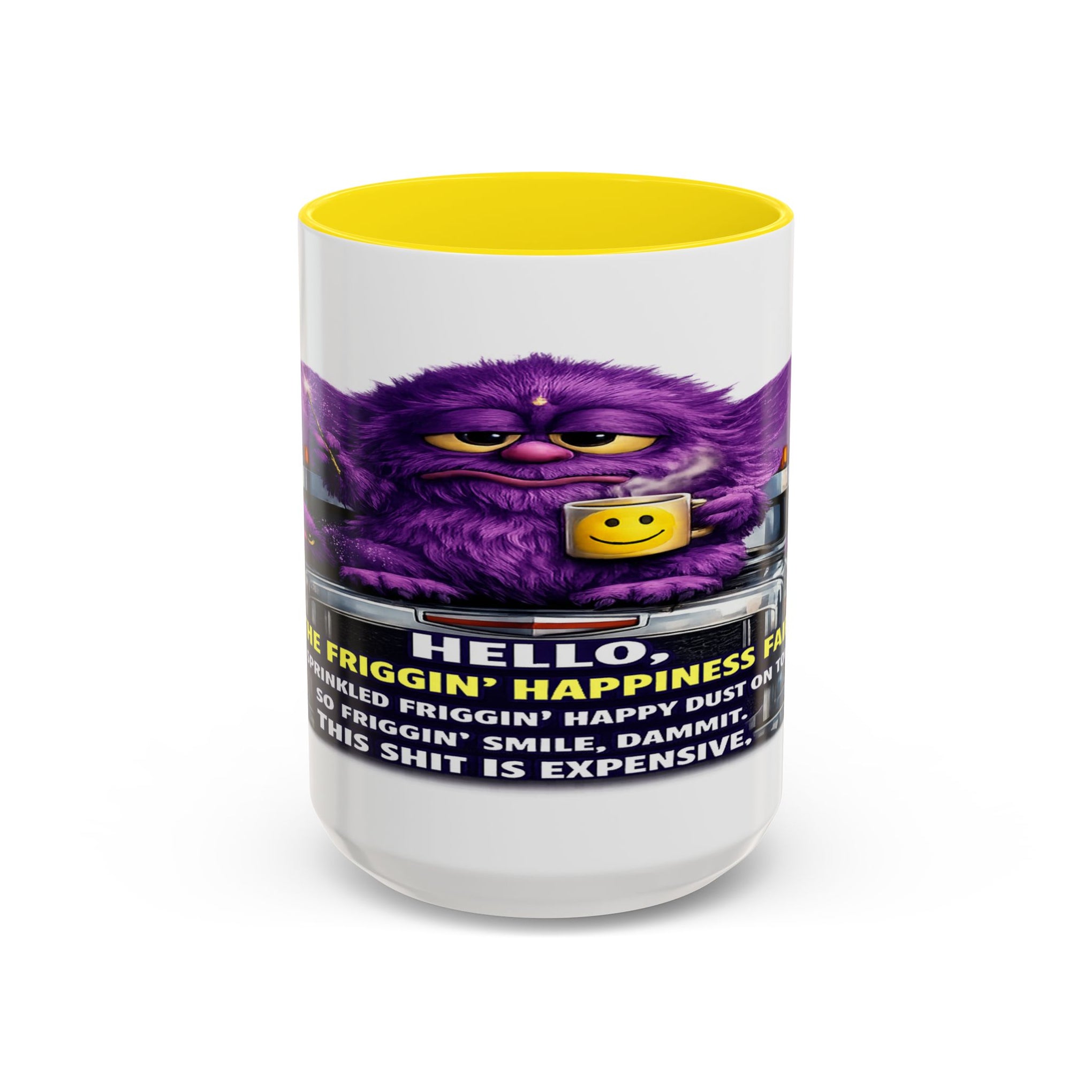 Purple Grumpy Monster Coffee Mug – Funny Truck Driver Gift (11oz & 15oz)