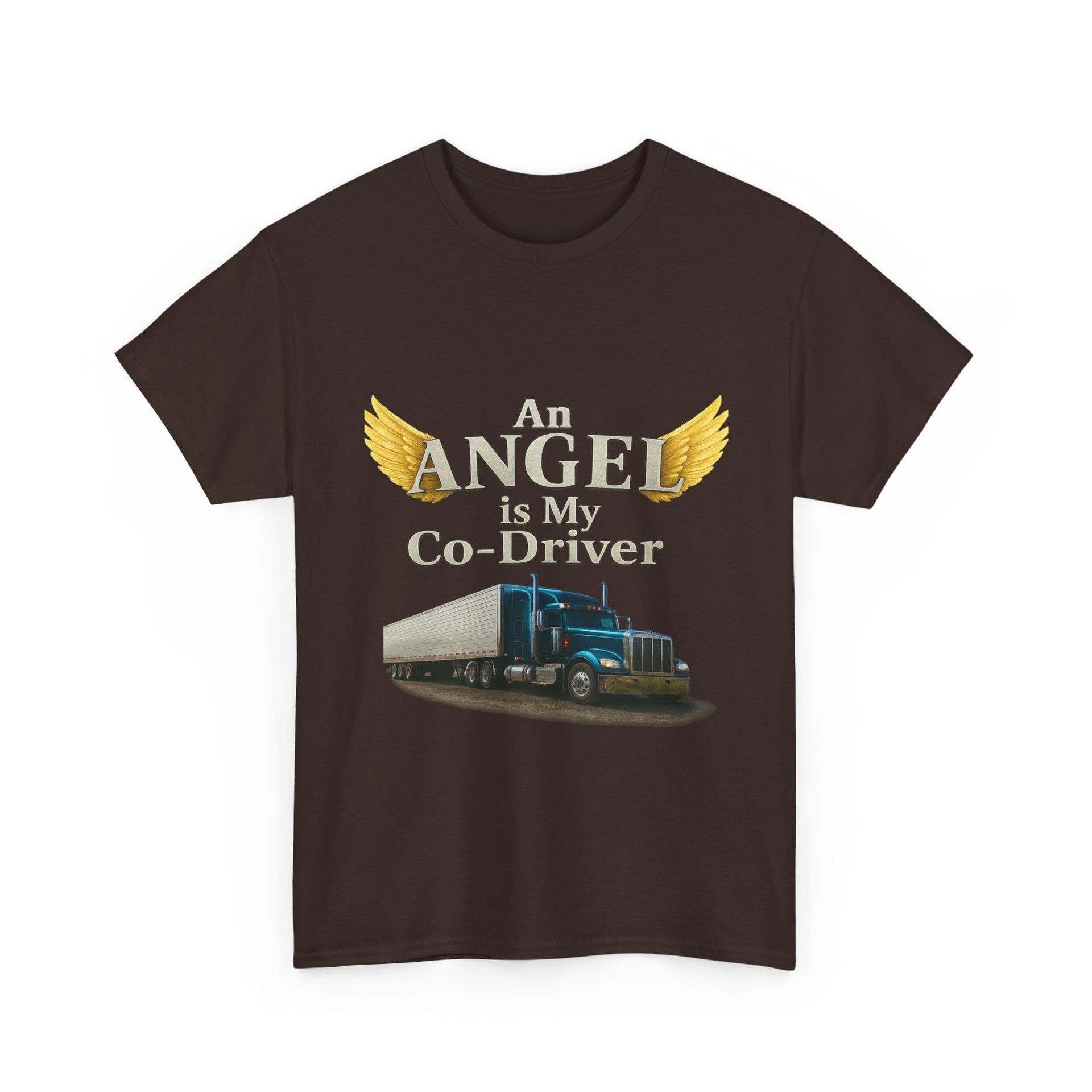 An Angel Is My Co-Driver Truck Tee — Trucker Memorial Gift