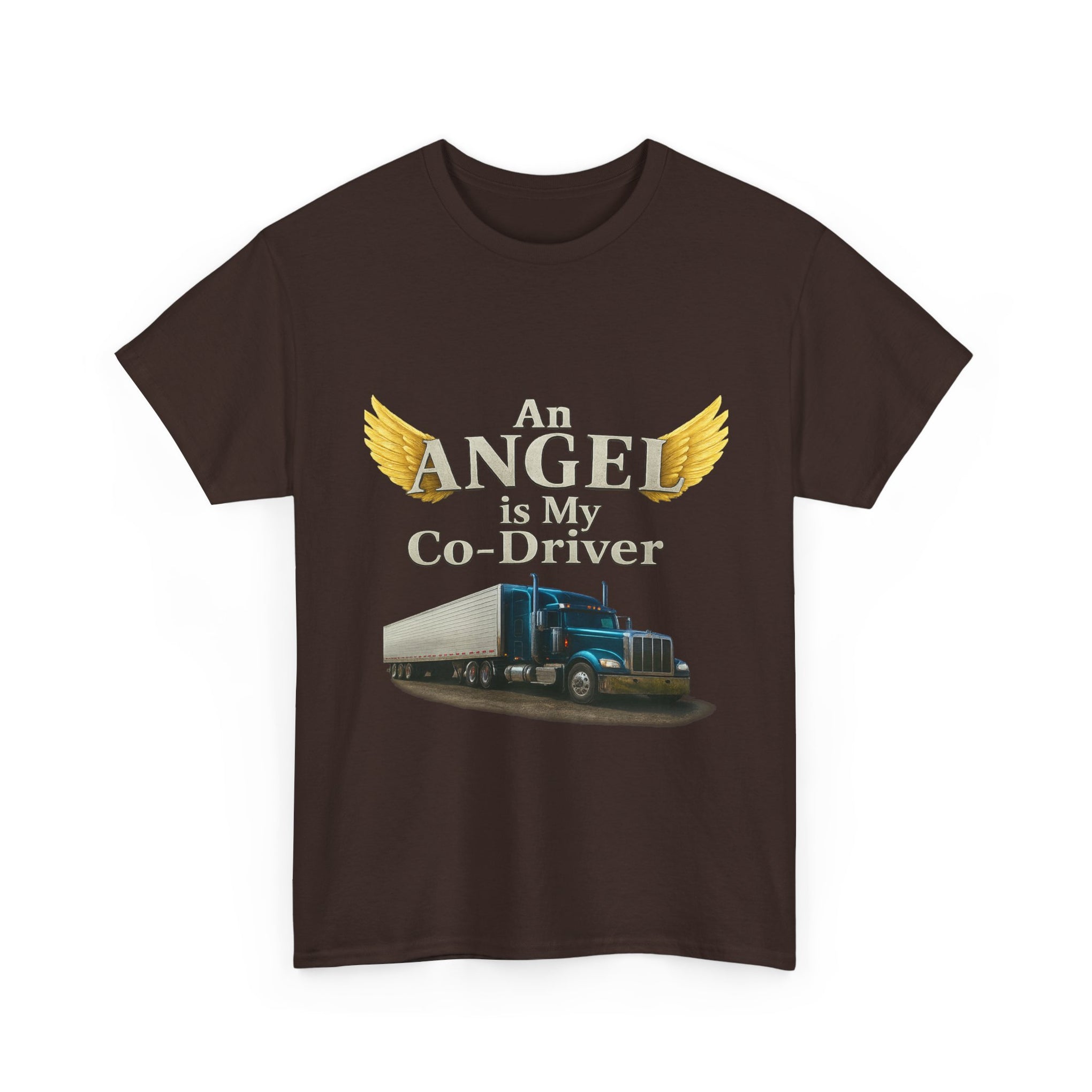 An Angel Is My Co-Driver Truck Tee — Trucker Memorial Gift