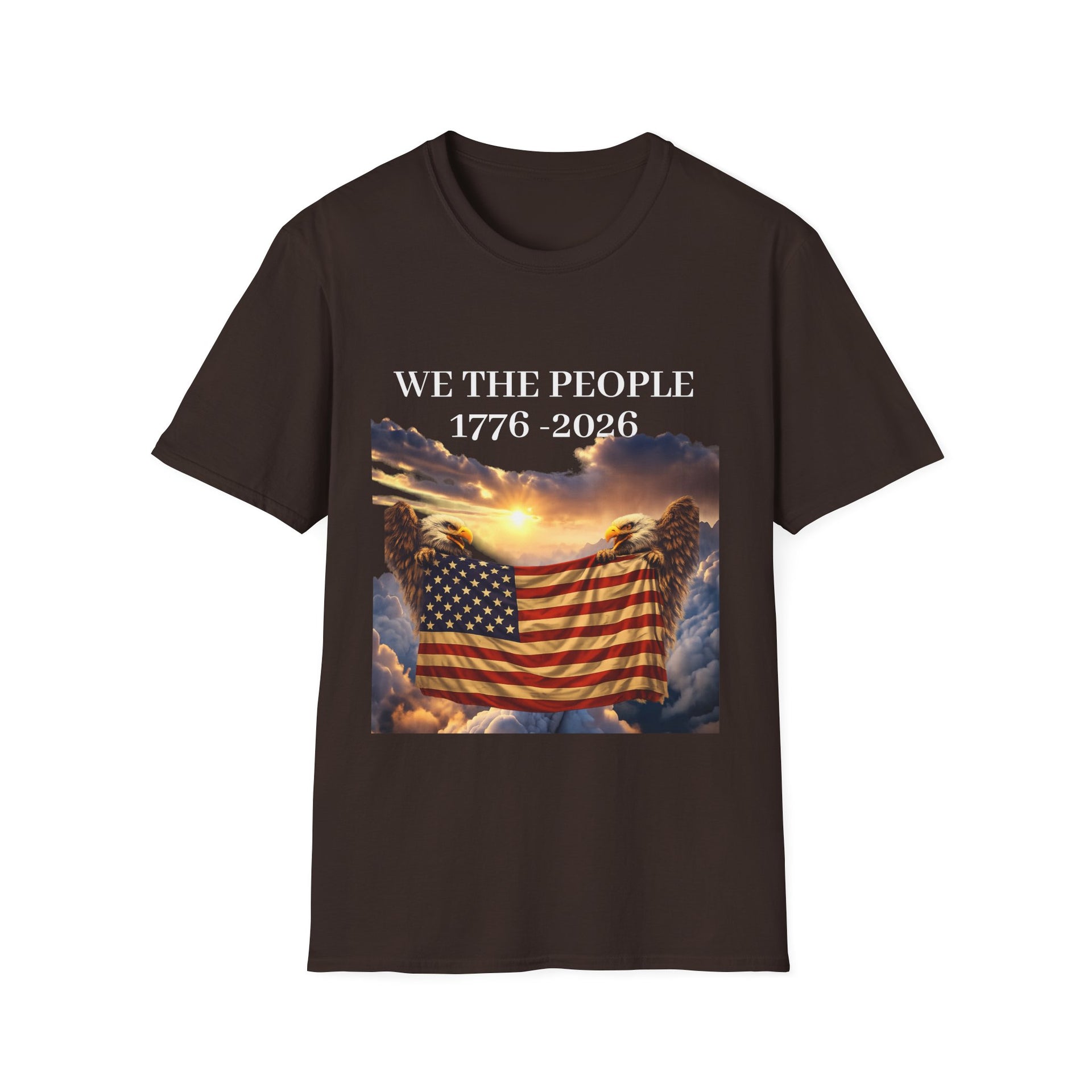 Patriotic "We the People 1776-2026" T-Shirt — American Flag & Constitution Tee for Independence Day
