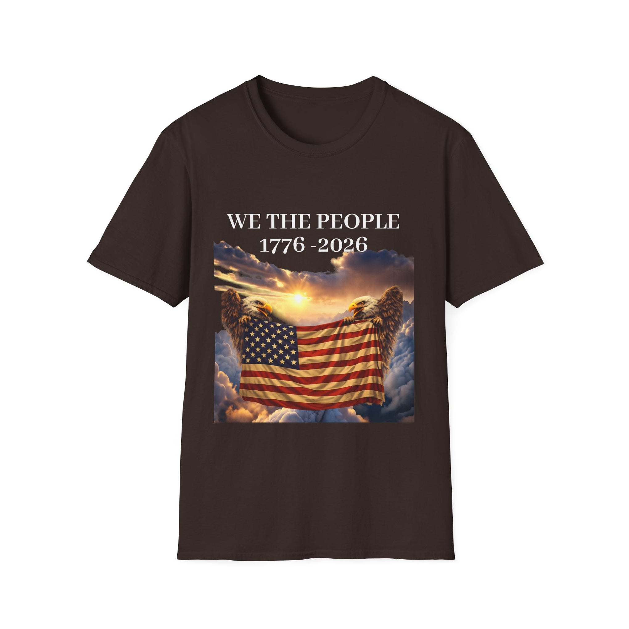 Patriotic "We the People 1776-2026" T-Shirt — American Flag & Constitution Tee for Independence Day