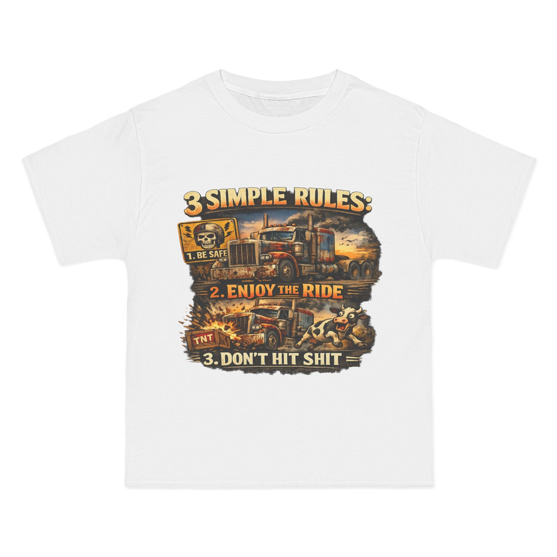 Big an Tall Graphic T-Shirt — "3 Simple Rules: Enjoy the Ride"