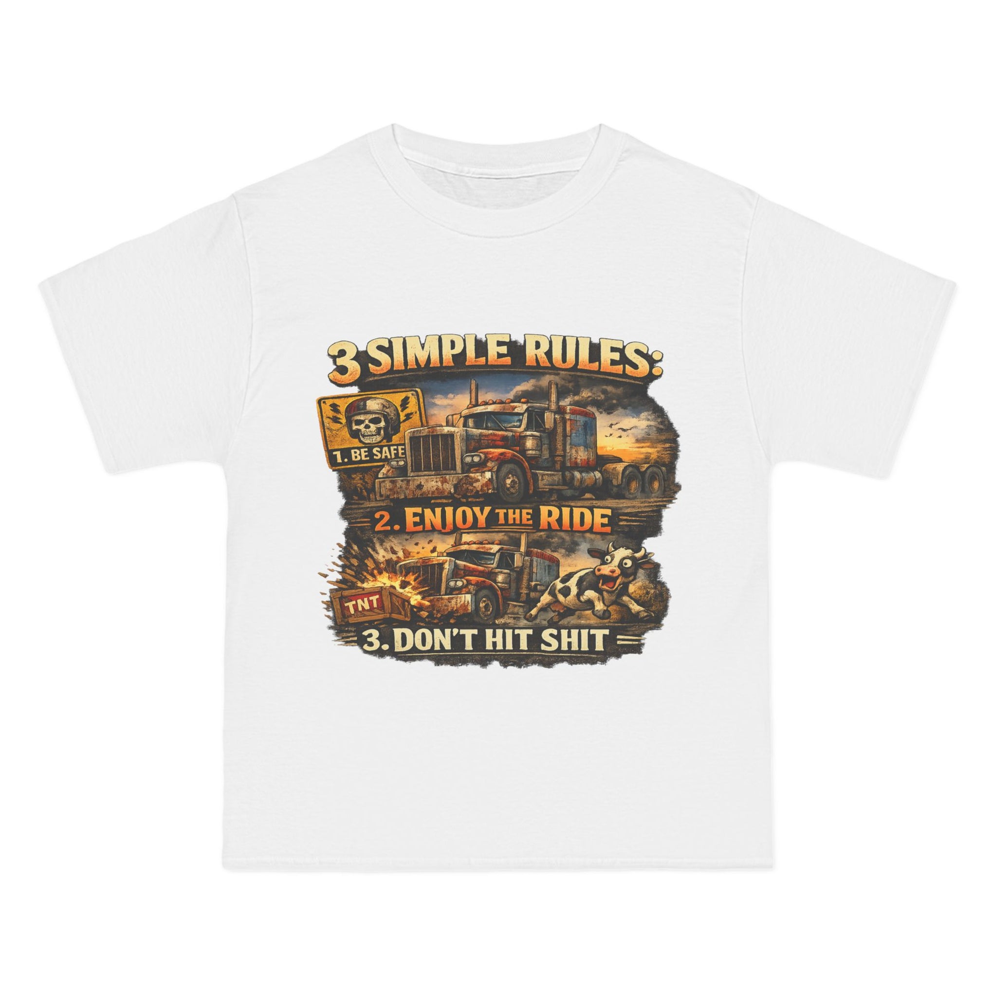 Big an Tall Graphic T-Shirt — "3 Simple Rules: Enjoy the Ride"