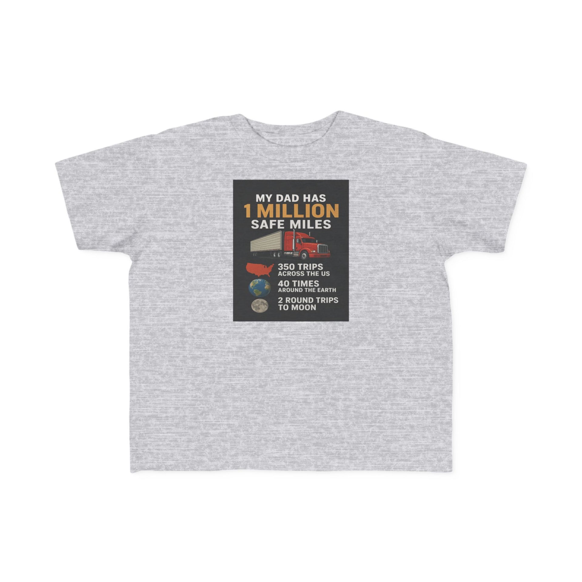 Toddler Tee – “My Dad Has 1 Million Safe Miles” Funny Kids' Aviation Shirt