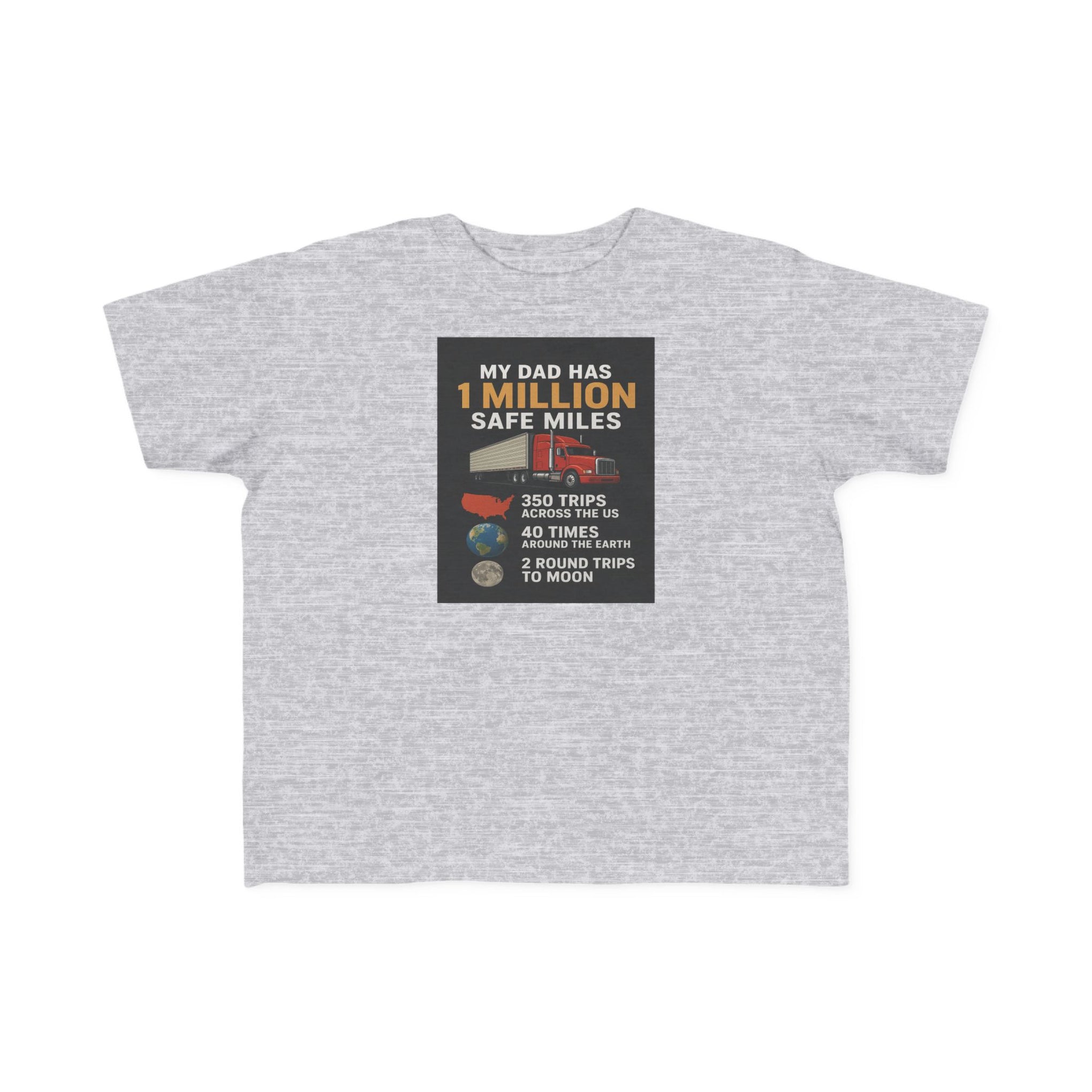 Toddler Tee – “My Dad Has 1 Million Safe Miles” Funny Kids' Aviation Shirt