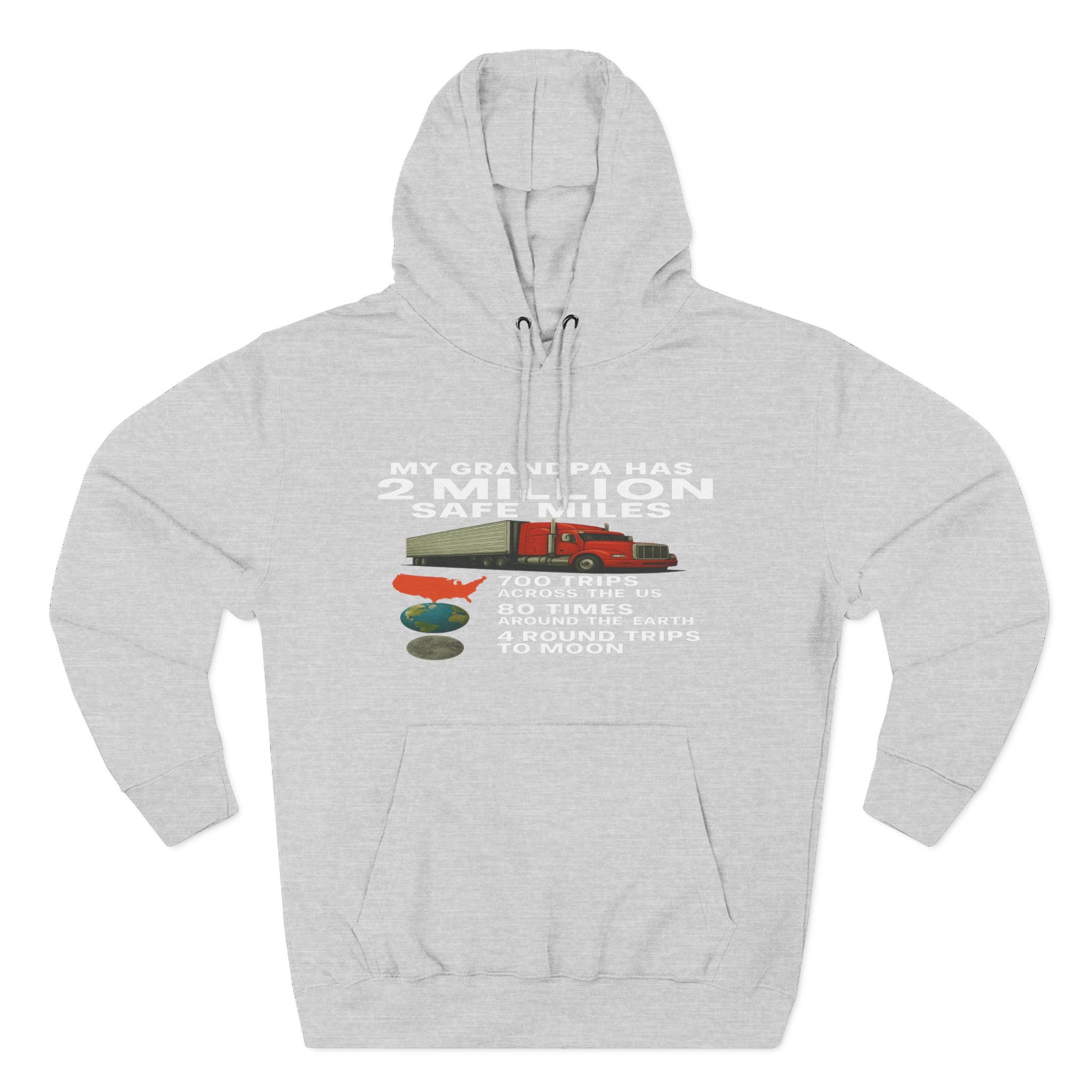 Grampa 2 Million Safe Miles Three-Panel Fleece Hoodie