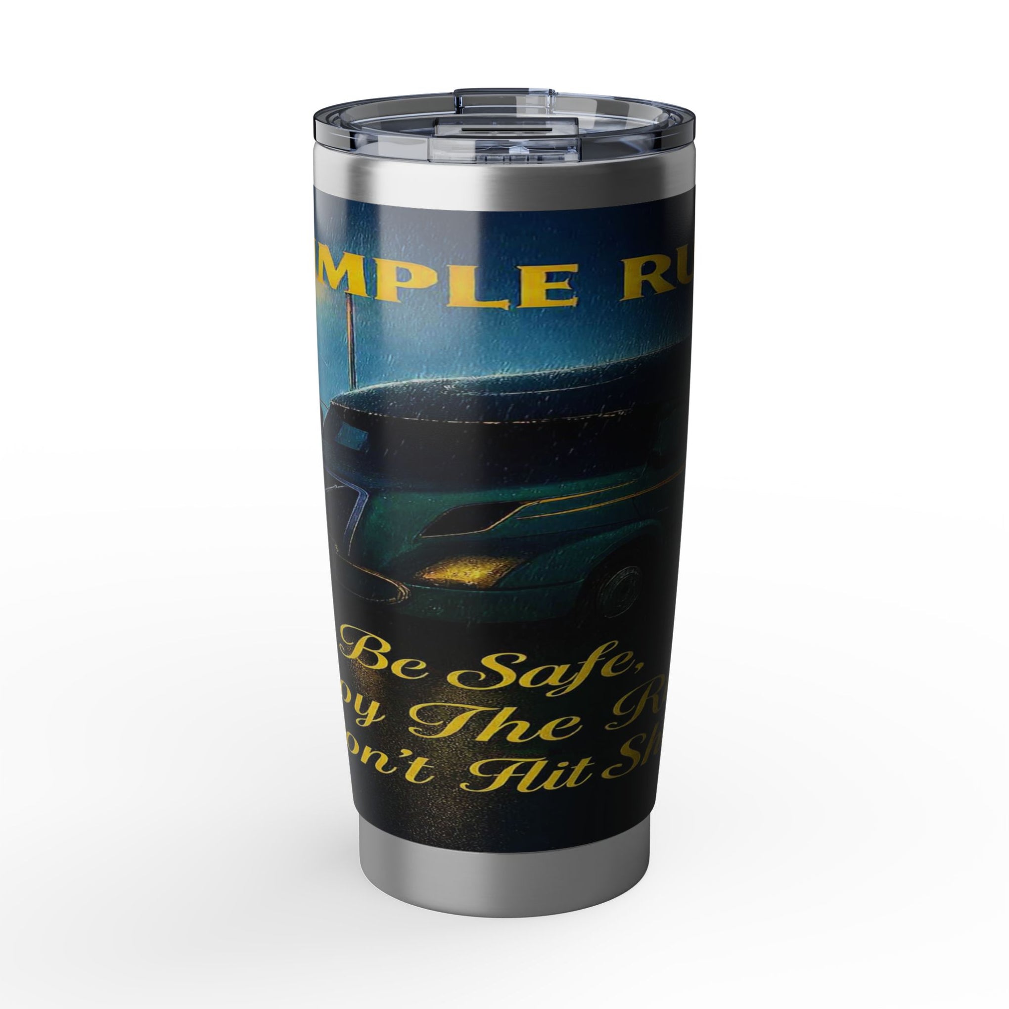 20oz Tumbler — 'Vagabond' Vintage Road Trip Travel Tumbler ("3 Simple Rules")