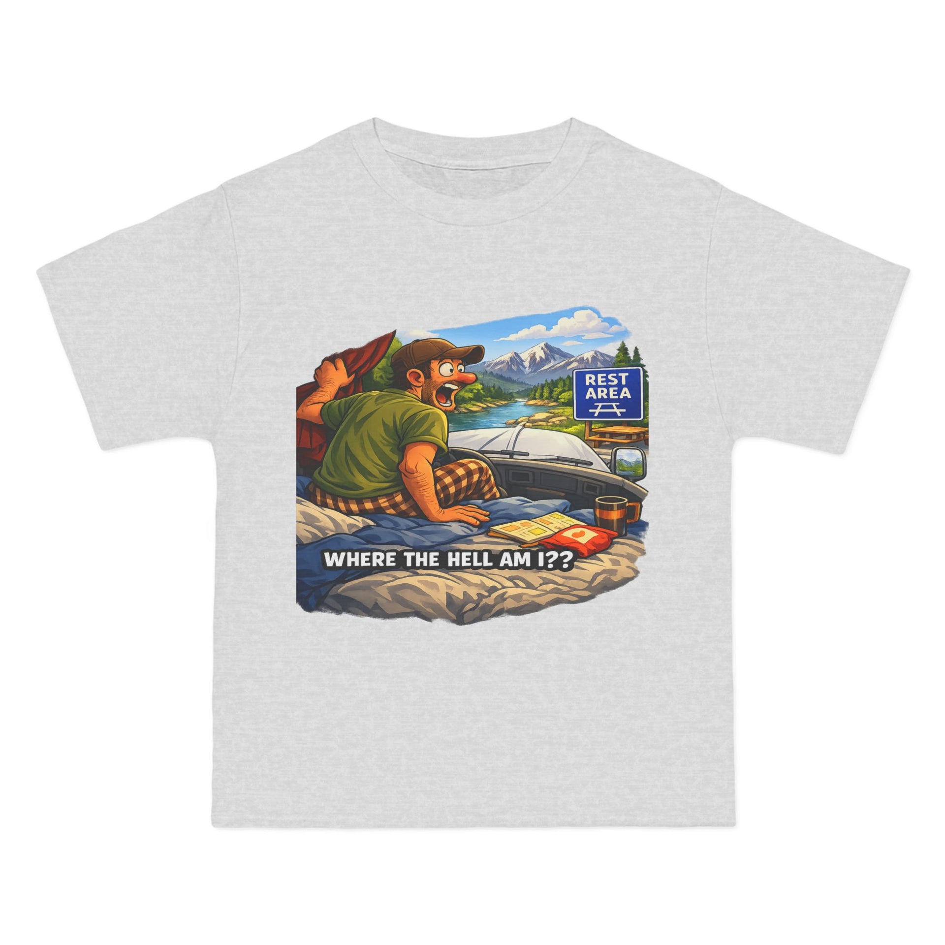 Big an Tall Graphic T-Shirt — "Where the Hell Am I??" Adventure Tee