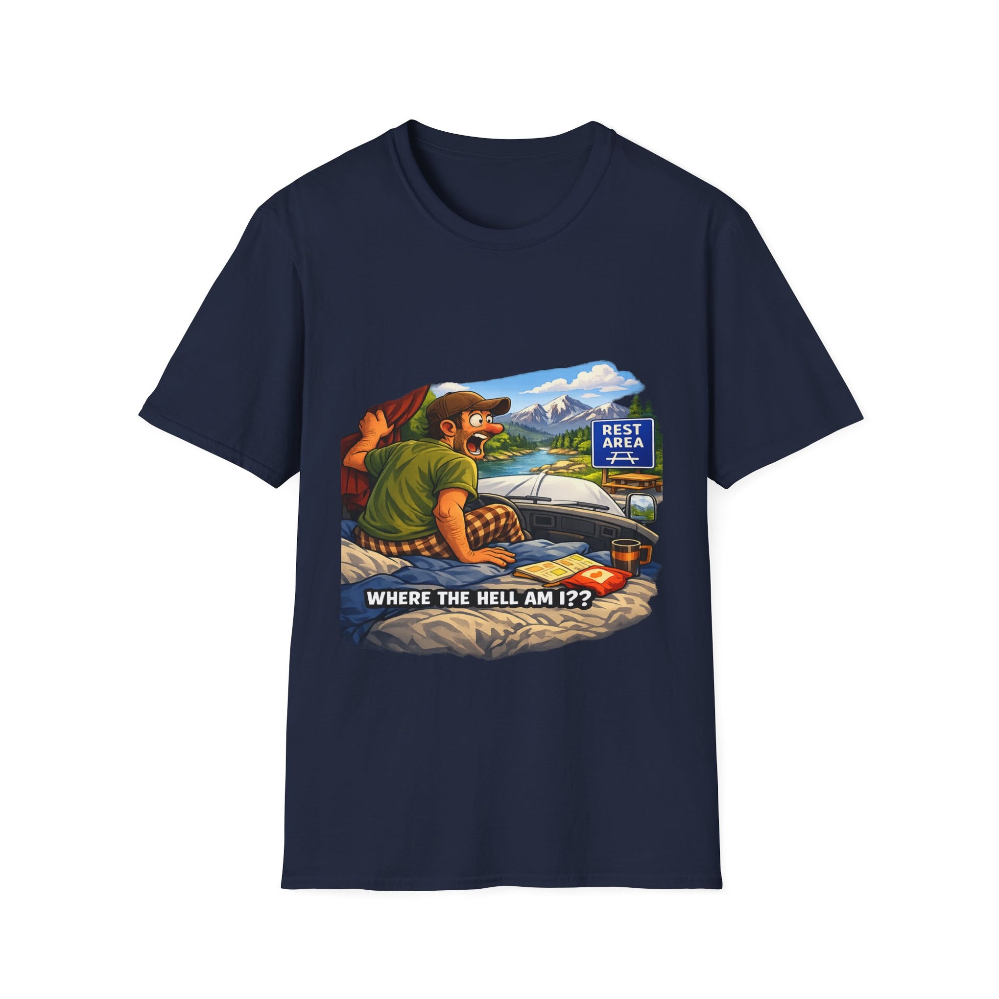 T-Shirt — "Where the Hell Am I?" Road Trip Scenic Graphic Tee