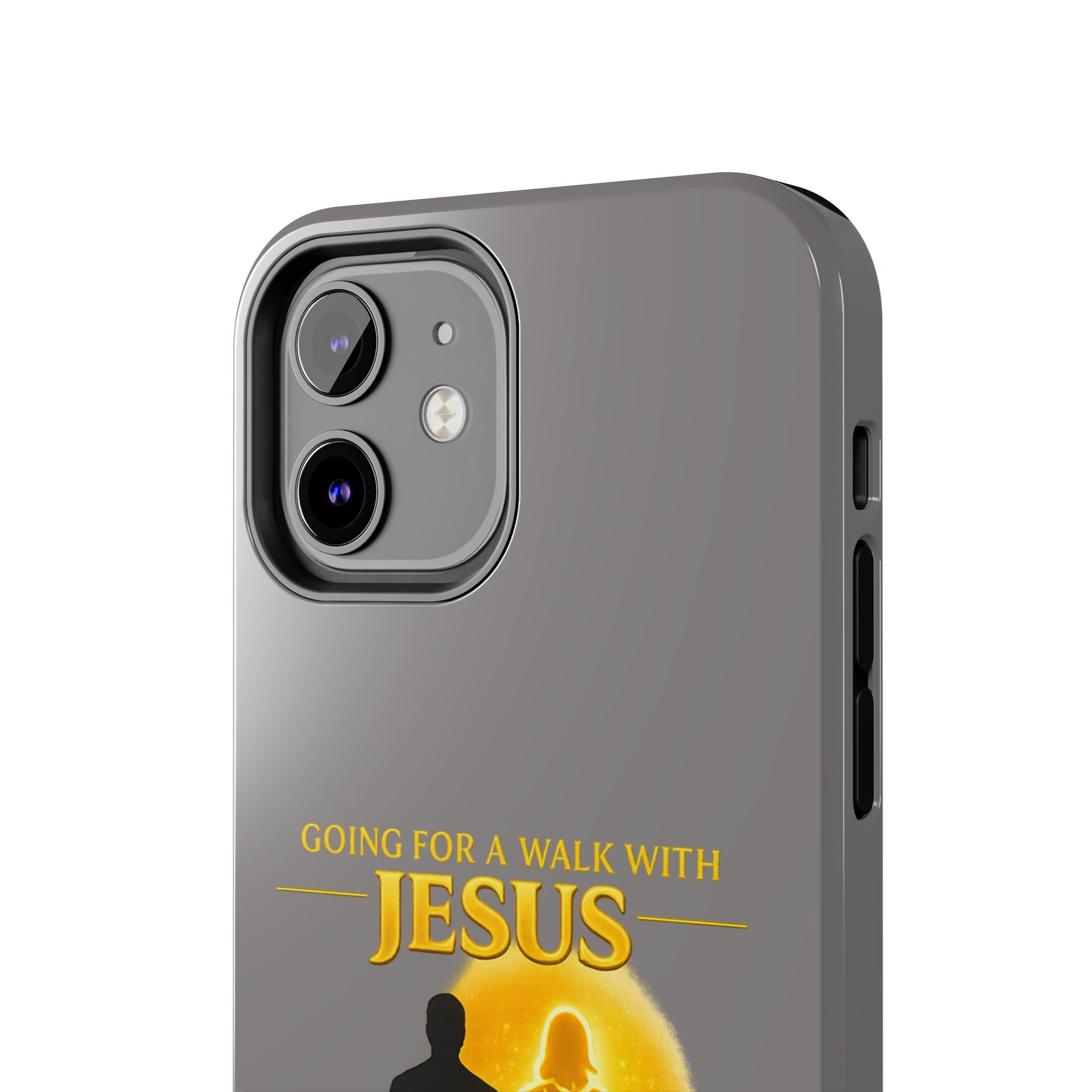 Tough Phone Case — "Going for a Walk with Jesus, Wanna Come?" Christian iPhone Case
