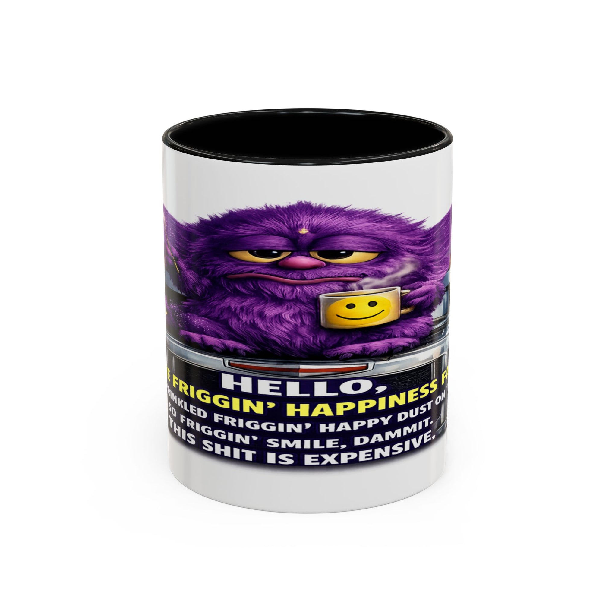 Purple Grumpy Monster Coffee Mug – Funny Truck Driver Gift (11oz & 15oz)