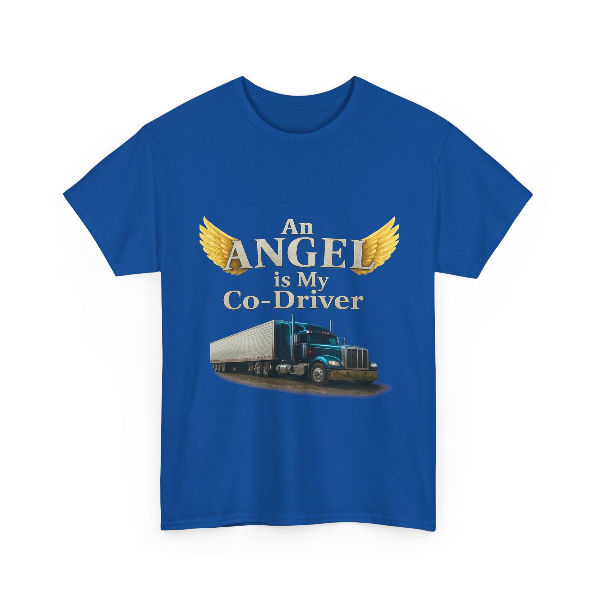 An Angel Is My Co-Driver Truck Tee — Trucker Memorial Gift