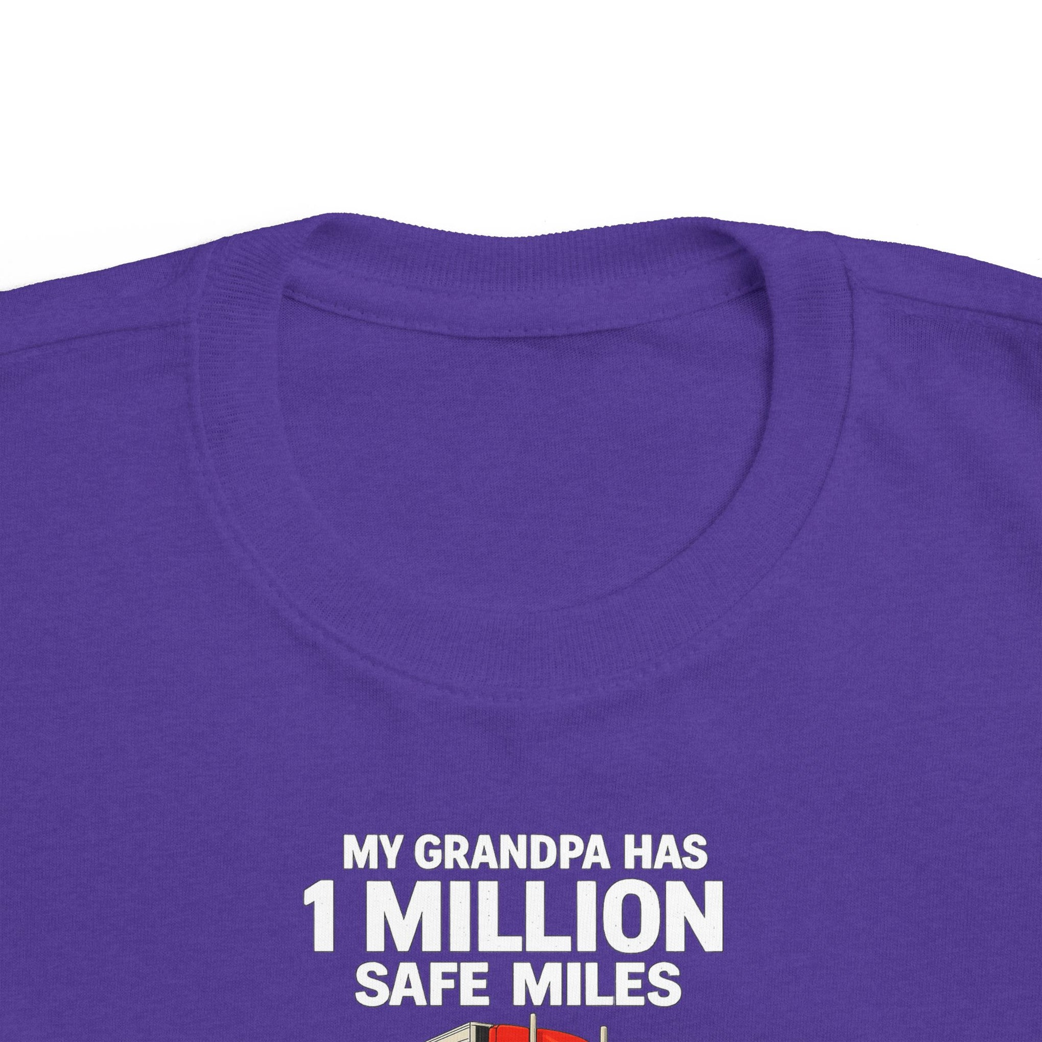 Toddler Tee – "My Grandma Has 1 Million Safe Miles" Cute Grandma Road-Trip Shirt