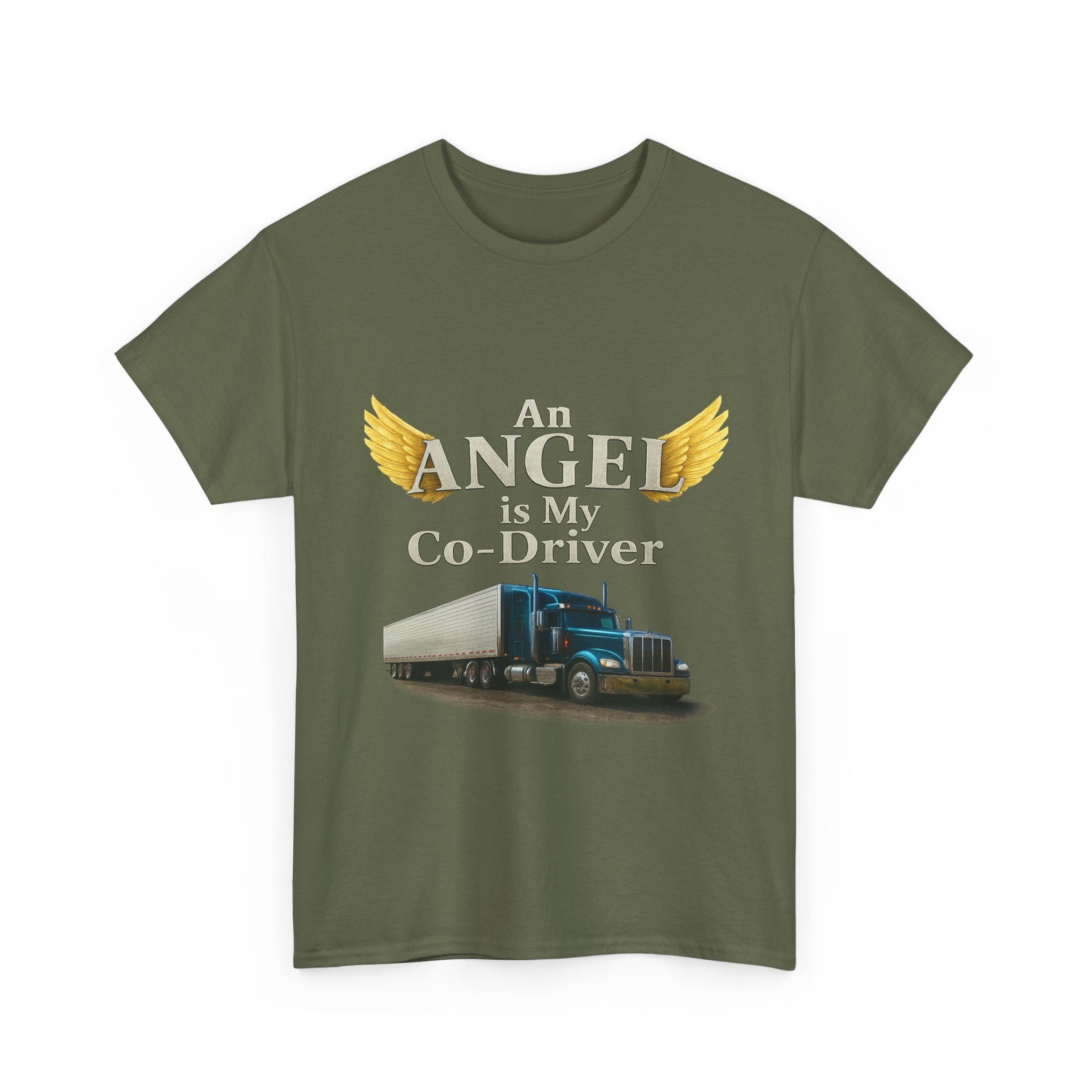 An Angel Is My Co-Driver Truck Tee — Trucker Memorial Gift