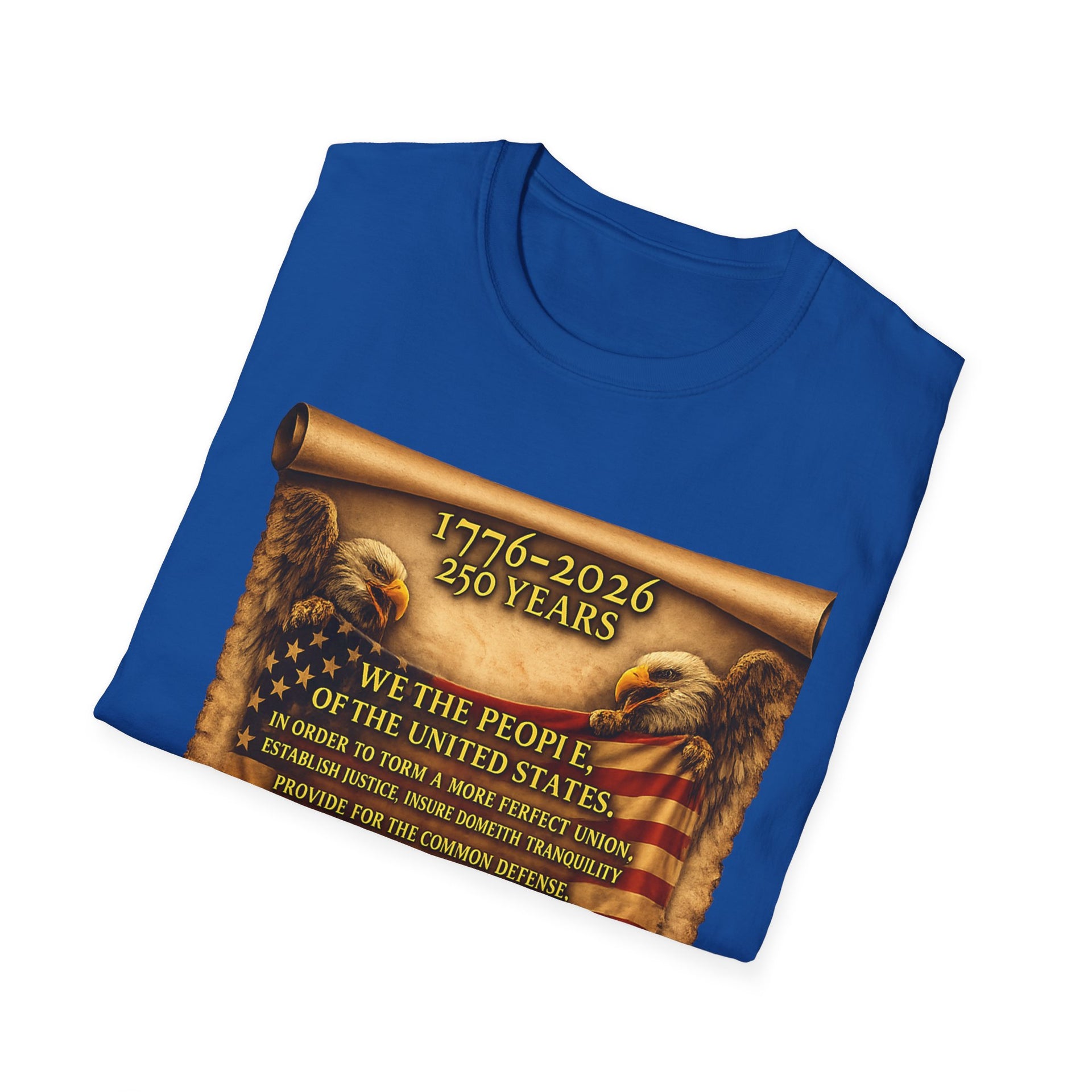 We the People T‑Shirt – 250 Years (1776–2026) American Flag & We The People Design
