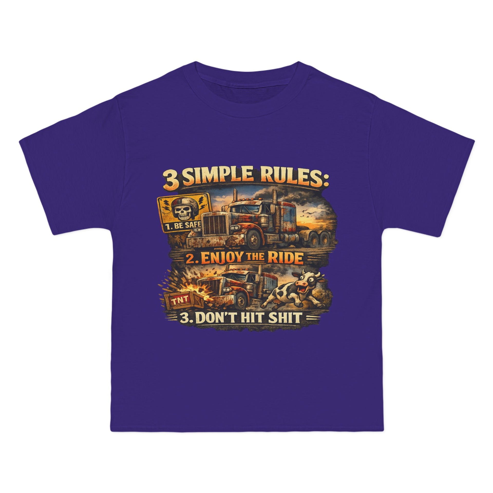 Big an Tall Graphic T-Shirt — "3 Simple Rules: Enjoy the Ride"