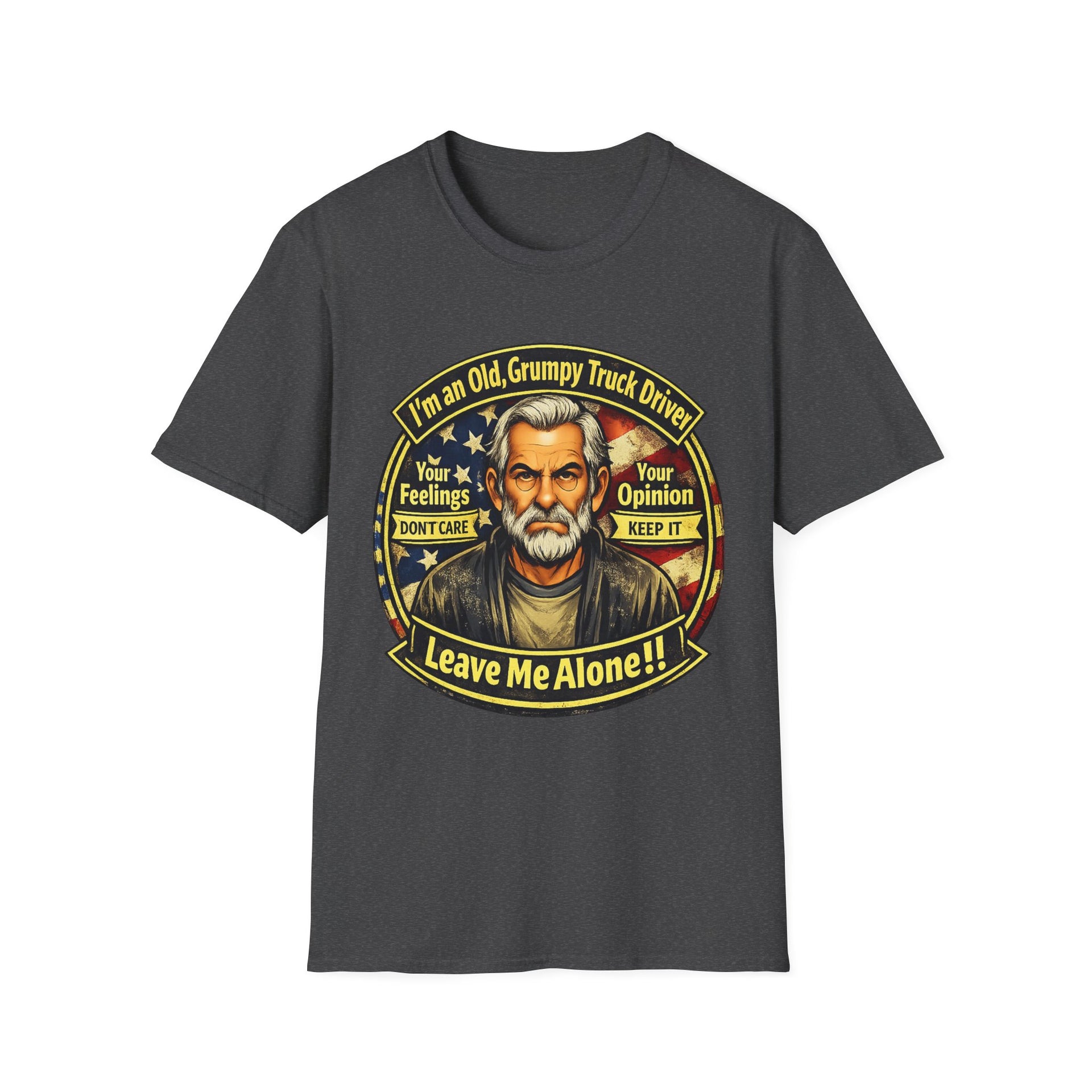 Truck Driver T-Shirt — “I’m an Old, Grumpy Truck Driver — Leave Me Alone!” Graphic Tee