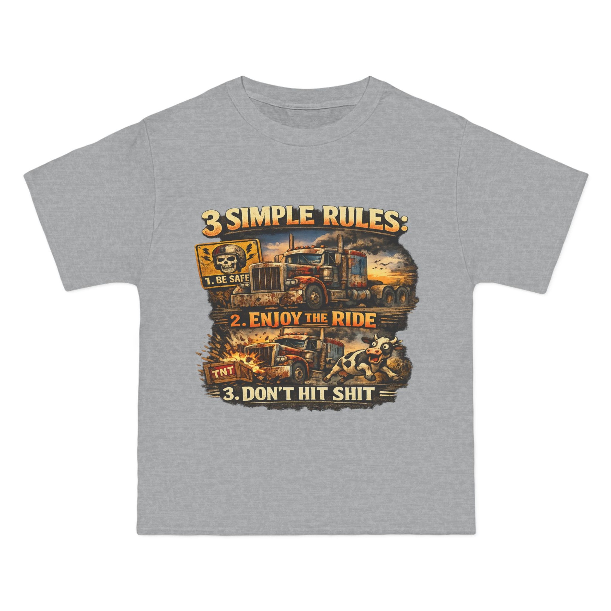 Big an Tall Graphic T-Shirt — "3 Simple Rules: Enjoy the Ride"
