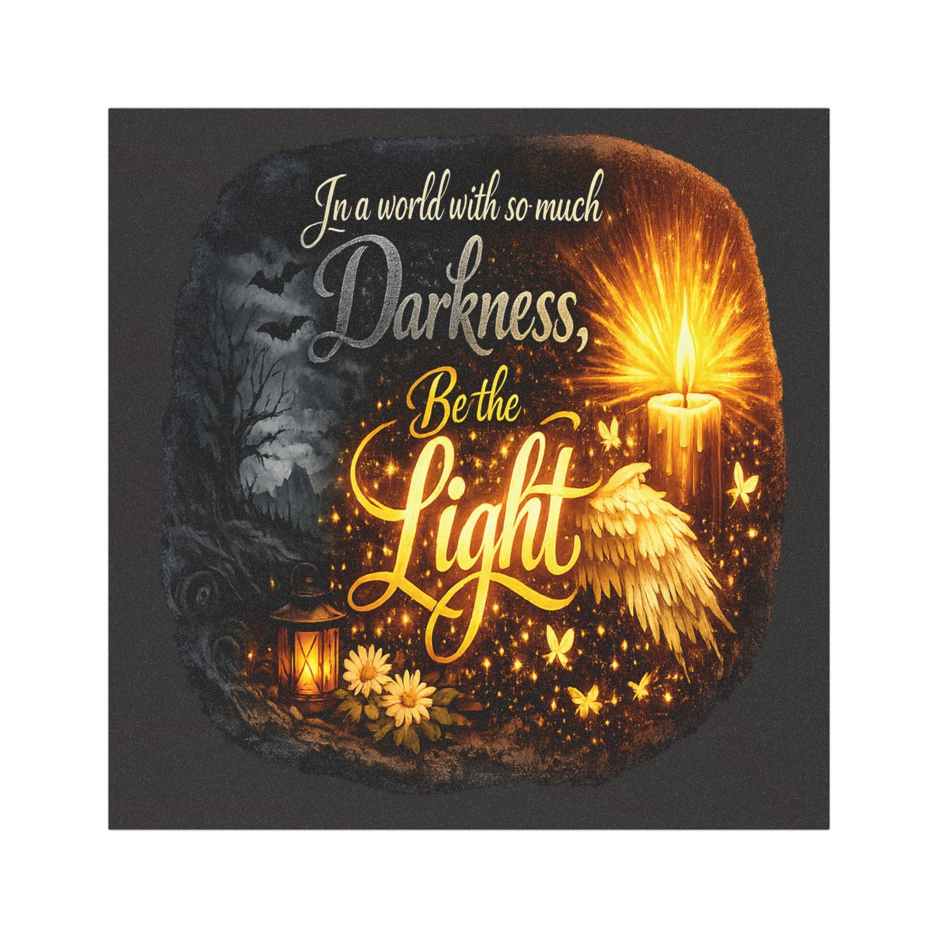 Car Magnet — "In a World with So Much Darkness, Be the Light" Inspirational Candle Design