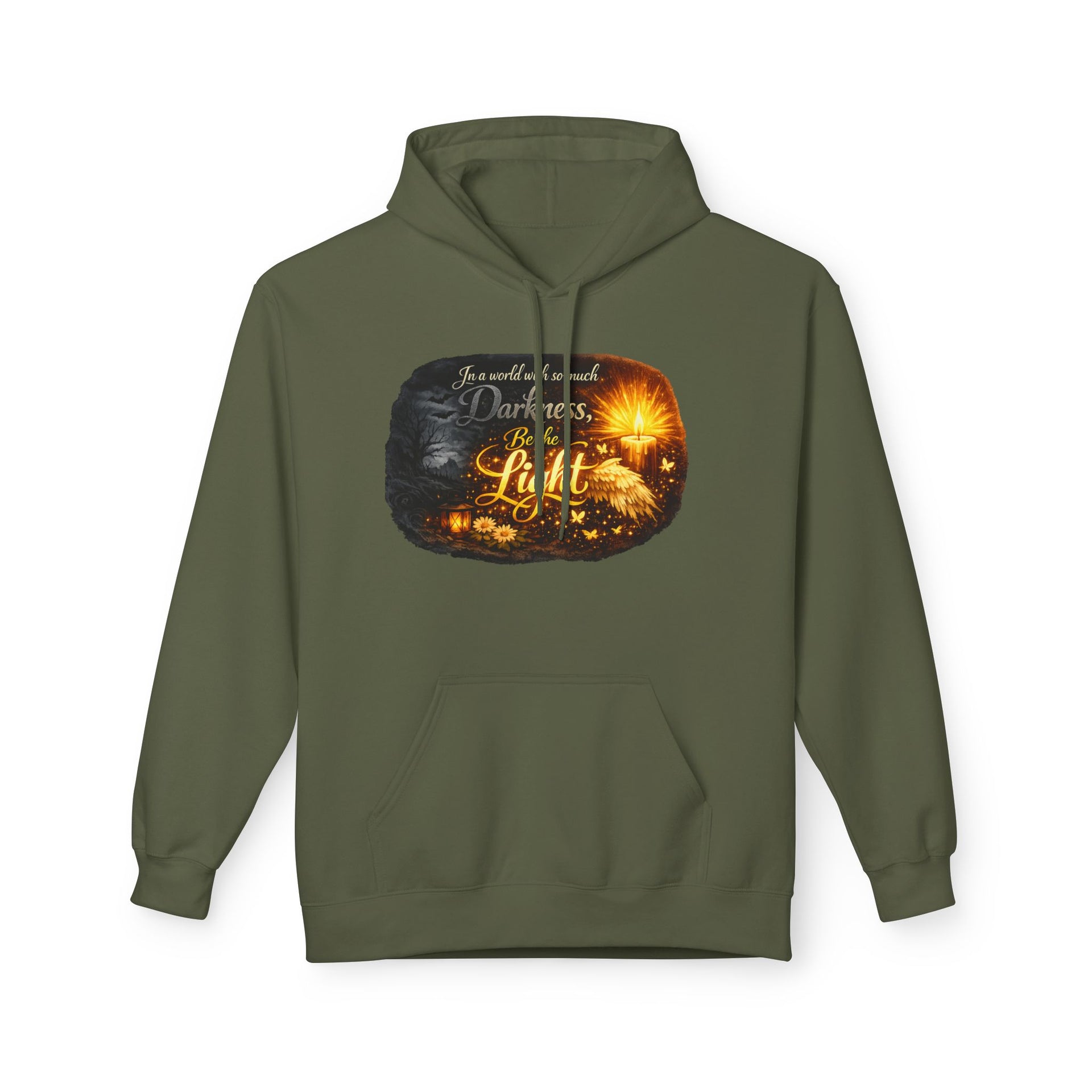 Inspirational Light Hoodie – "Darkness Can’t Overcome the Light" Spiritual Faith Sweatshirt