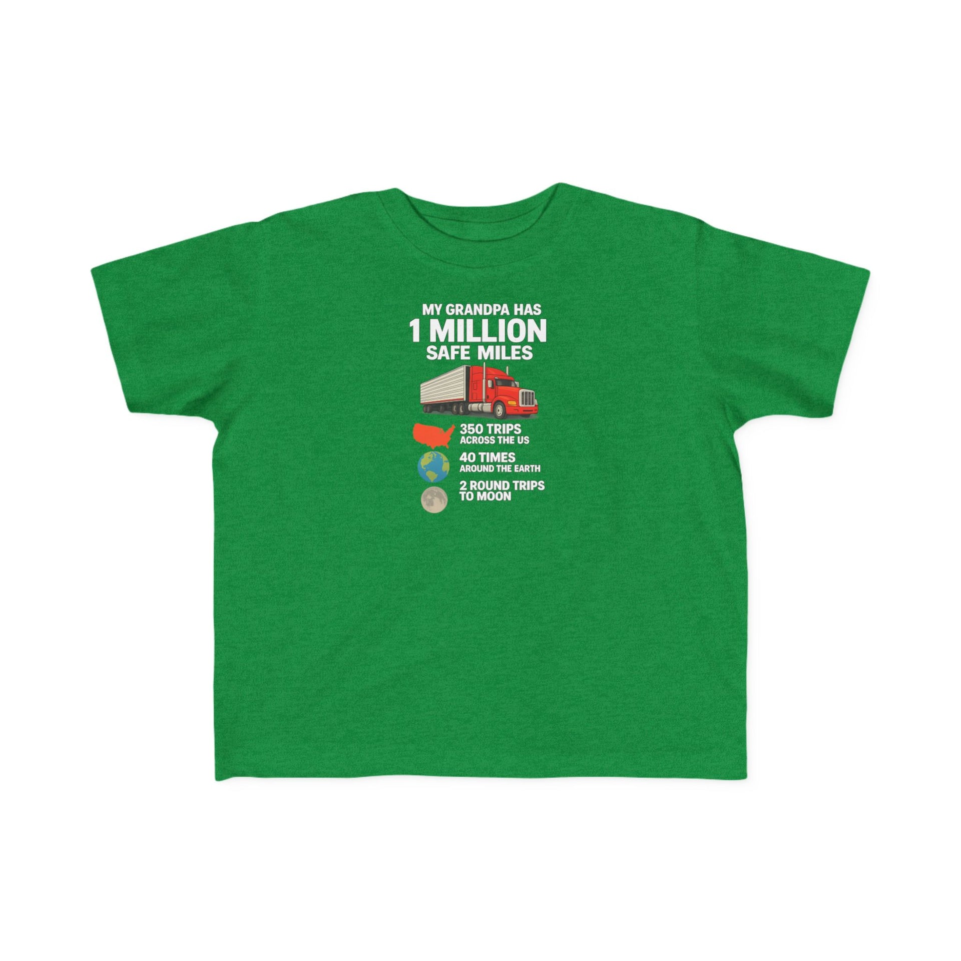 Toddler Tee – "My Grandma Has 1 Million Safe Miles" Cute Grandma Road-Trip Shirt