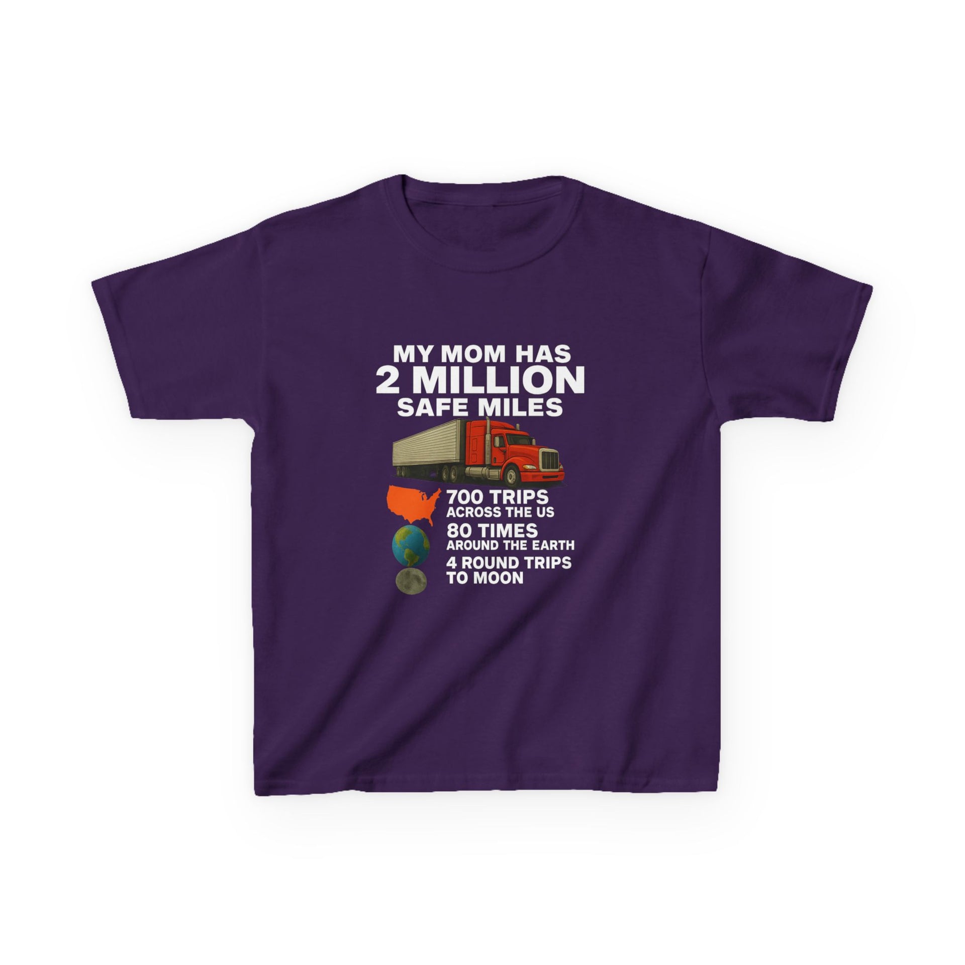 Kids Tee - "My Mom Has 2 Million Safe Miles" Driving Milestone Shirt