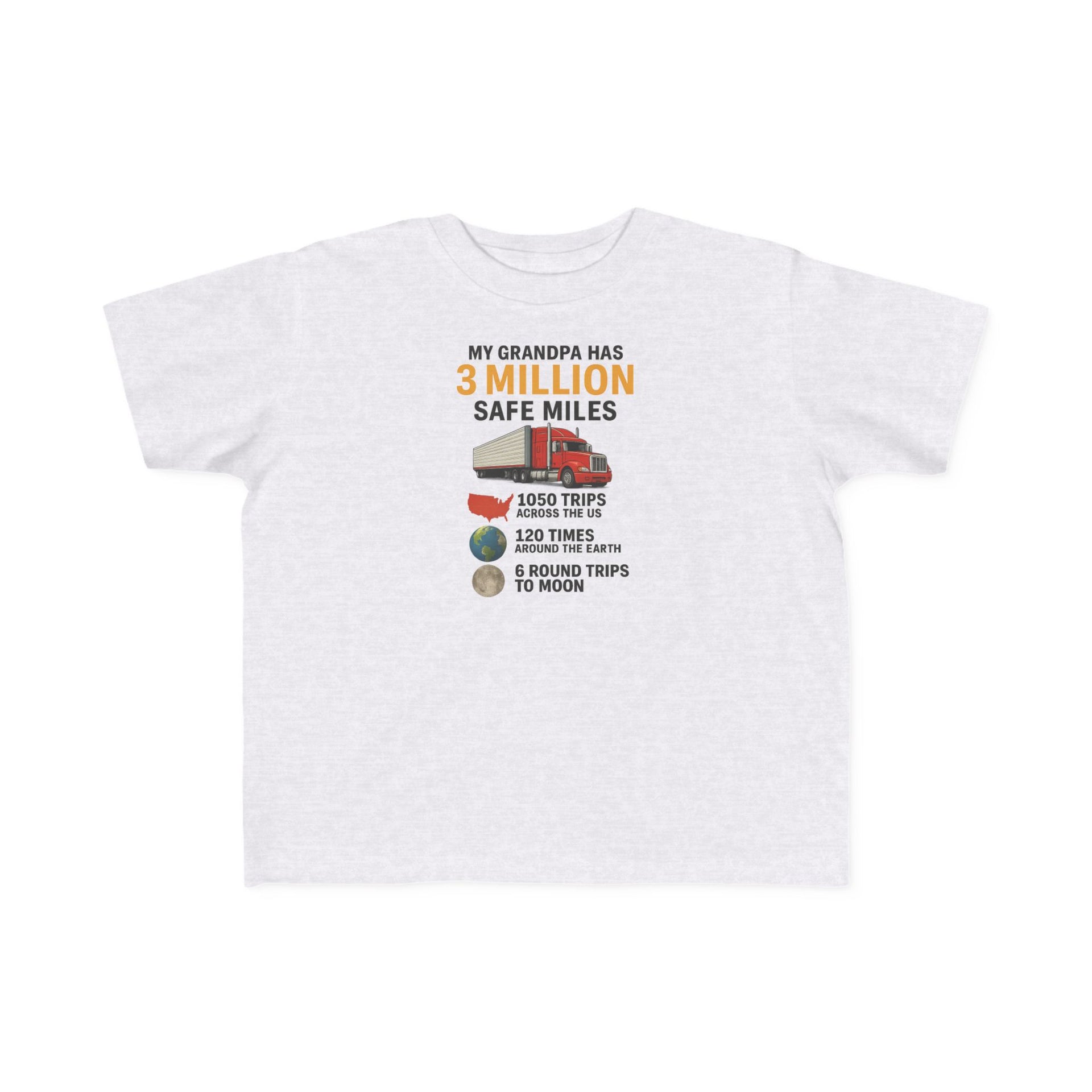 Toddler Tee - "My Grandpa Has 3 Million Safe Miles" Vintage Camper Kids Shirt