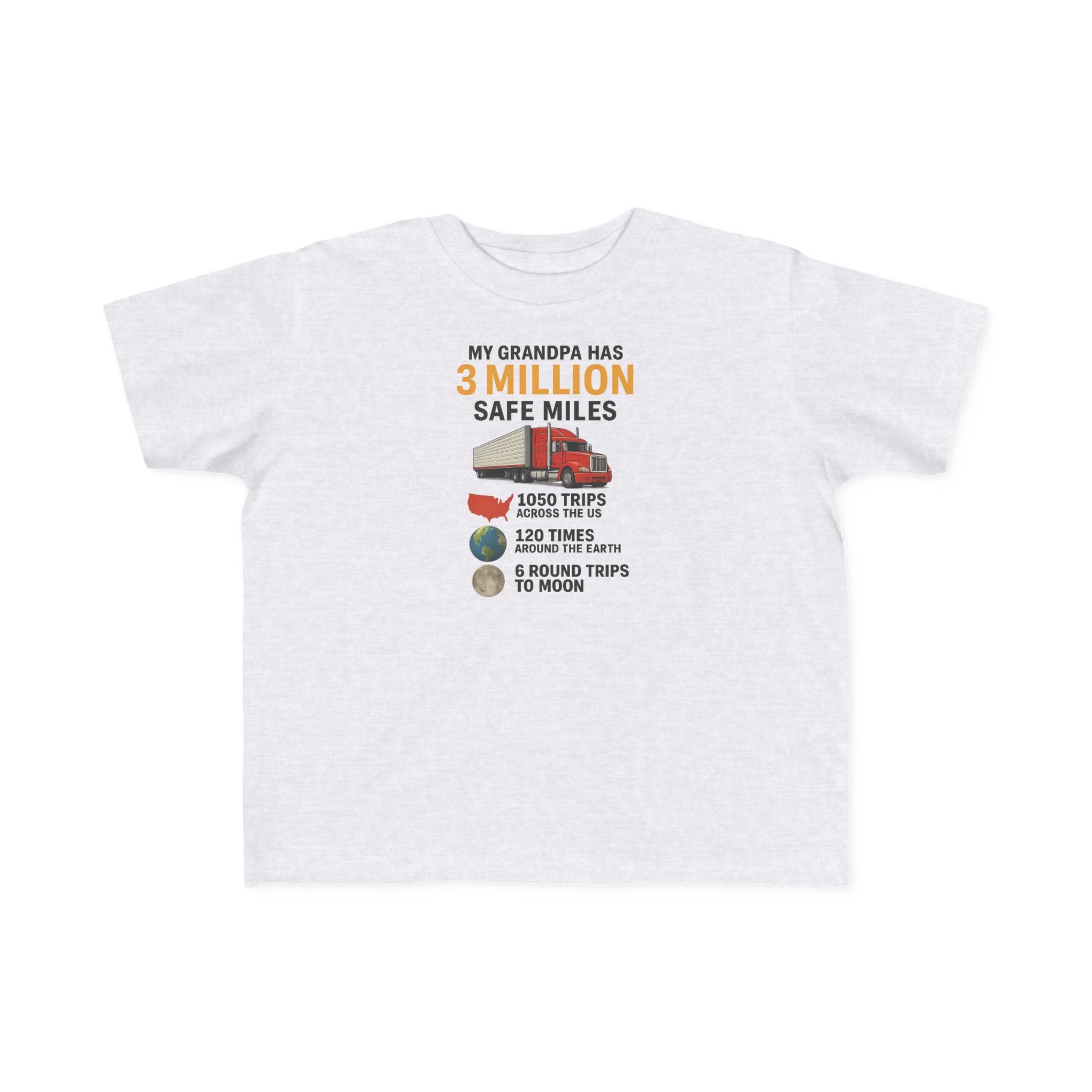 Toddler Tee - "My Grandpa Has 3 Million Safe Miles" Vintage Camper Kids Shirt