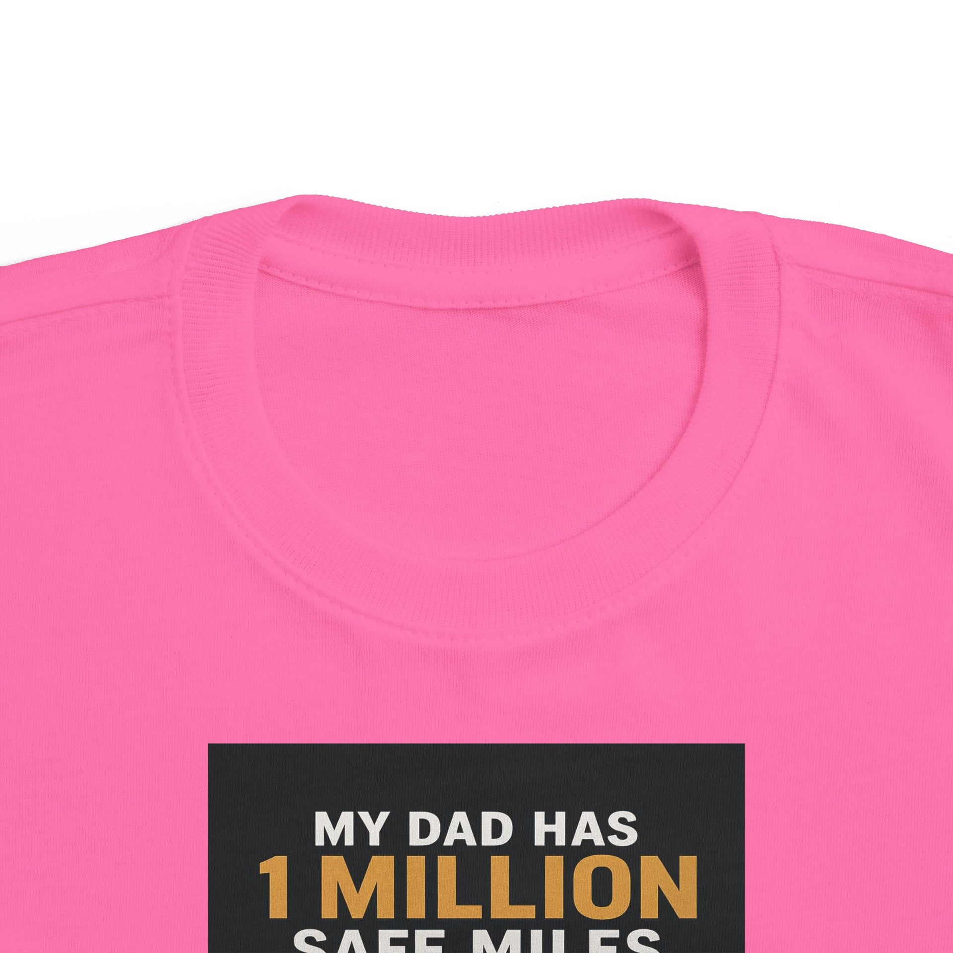 Toddler Tee – “My Dad Has 1 Million Safe Miles” Funny Kids' Aviation Shirt