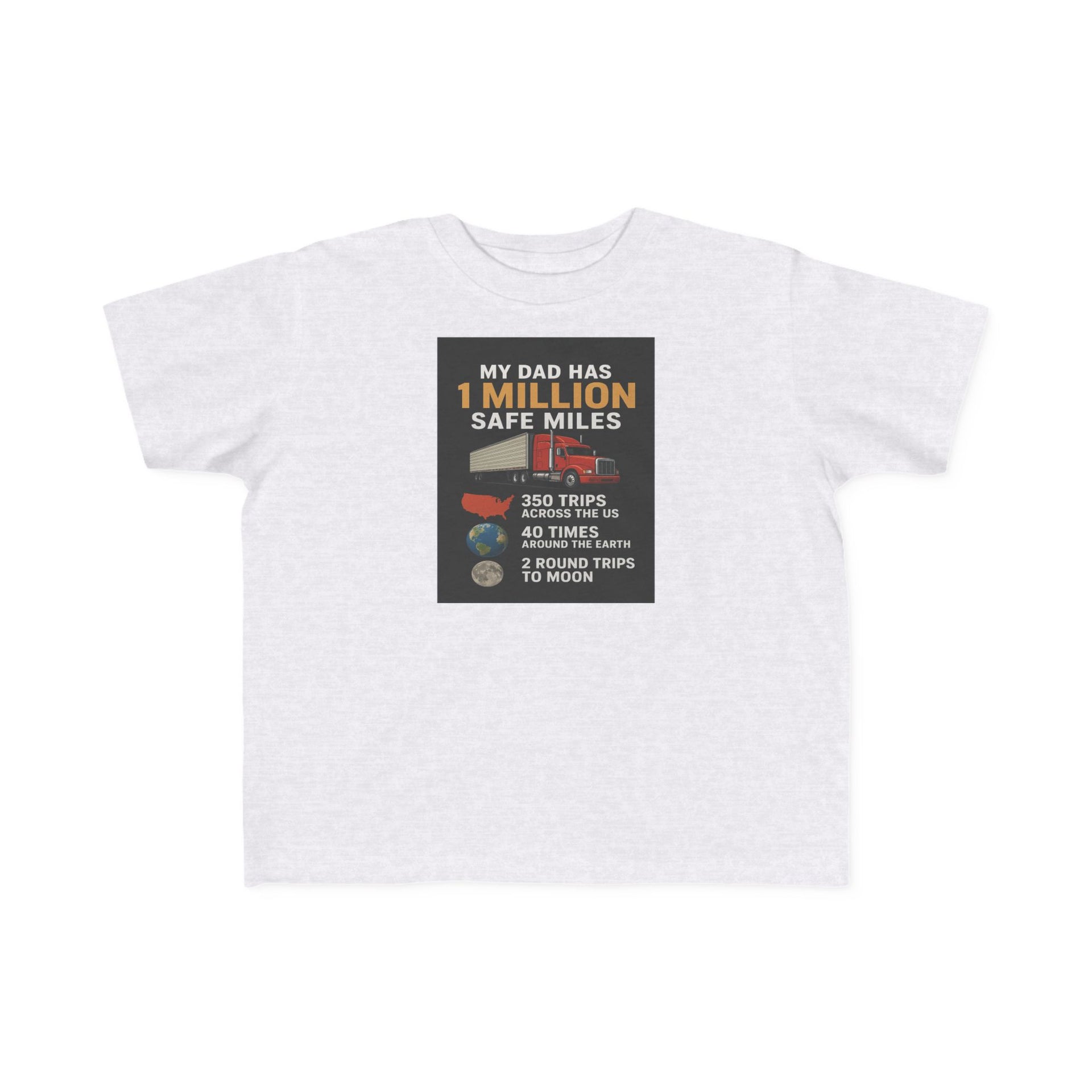 Toddler Tee – “My Dad Has 1 Million Safe Miles” Funny Kids' Aviation Shirt