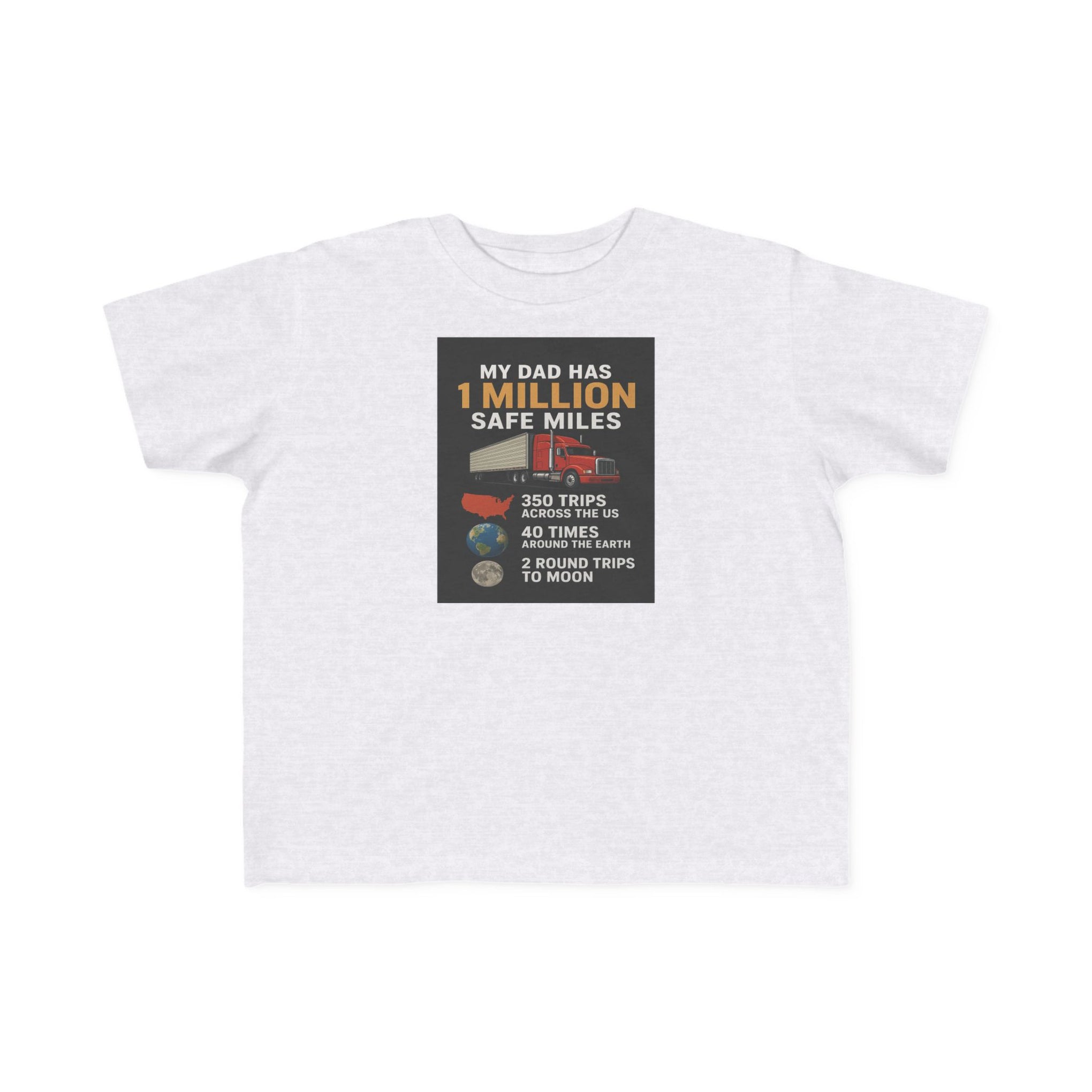Toddler Tee – “My Dad Has 1 Million Safe Miles” Funny Kids' Aviation Shirt