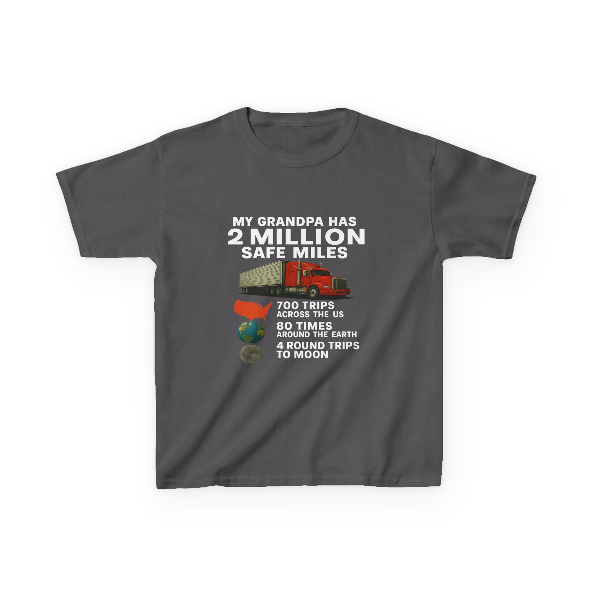 Kids Tee – “My Grandpa Has 2 Million Safe Miles” Vintage Pilot Aviation Shirt