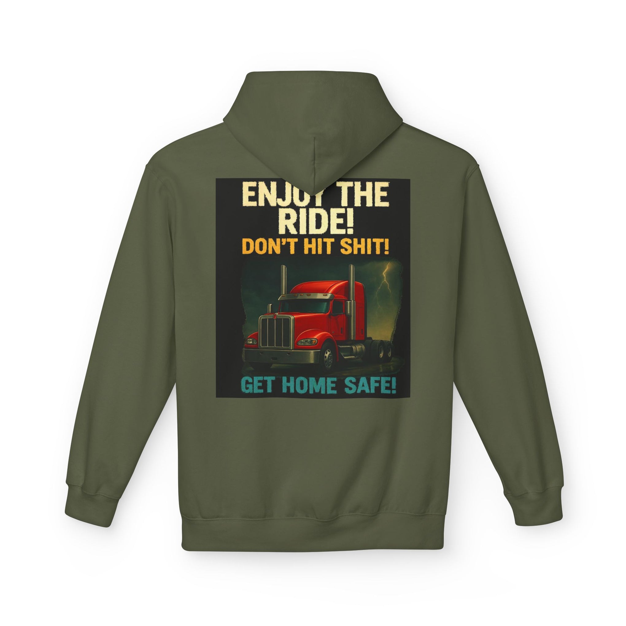 Hoodie — '3 Simple Rules' Trucker Safety Graphic Hoodie (Enjoy the Ride — Get Home Safe)