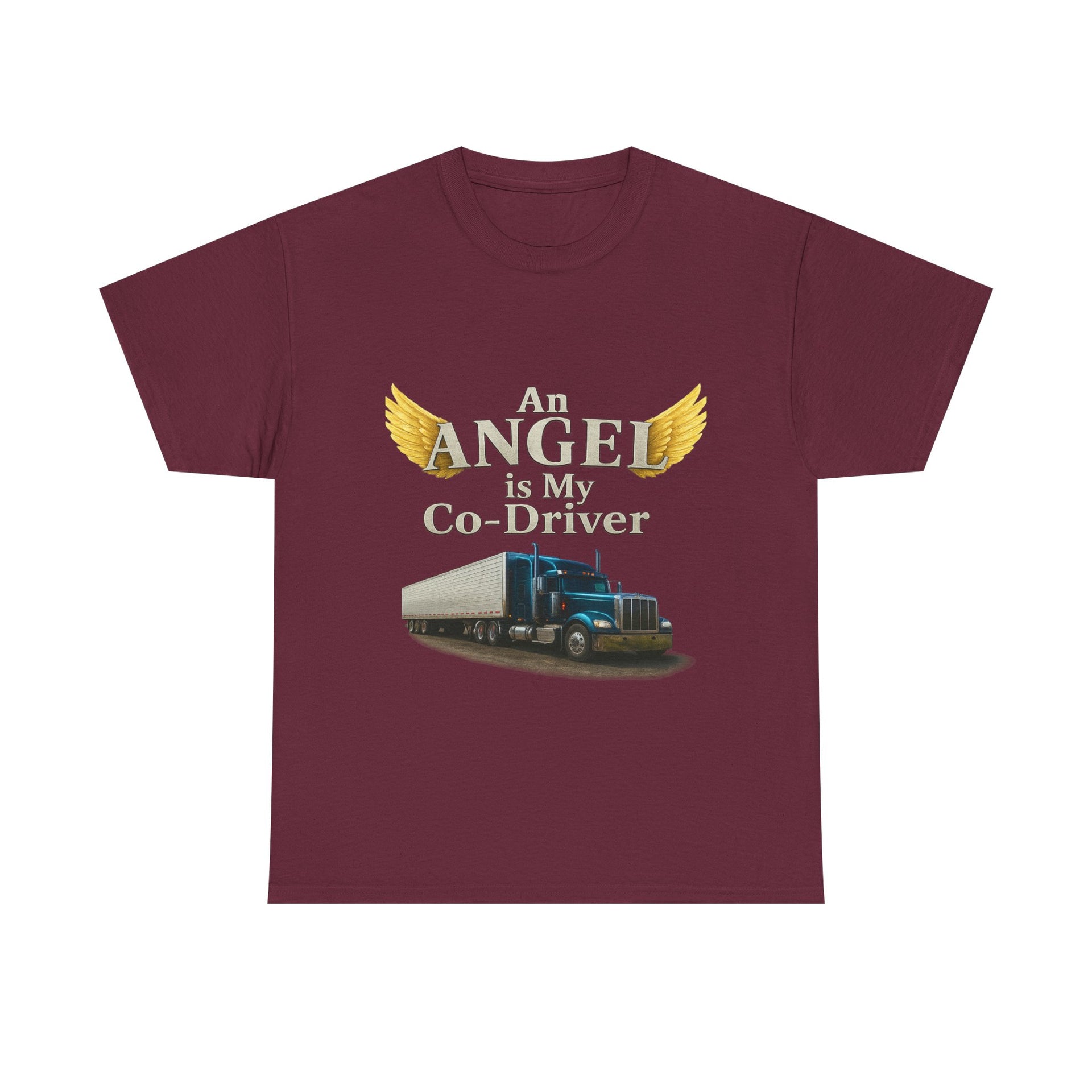 An Angel Is My Co-Driver Truck Tee — Trucker Memorial Gift