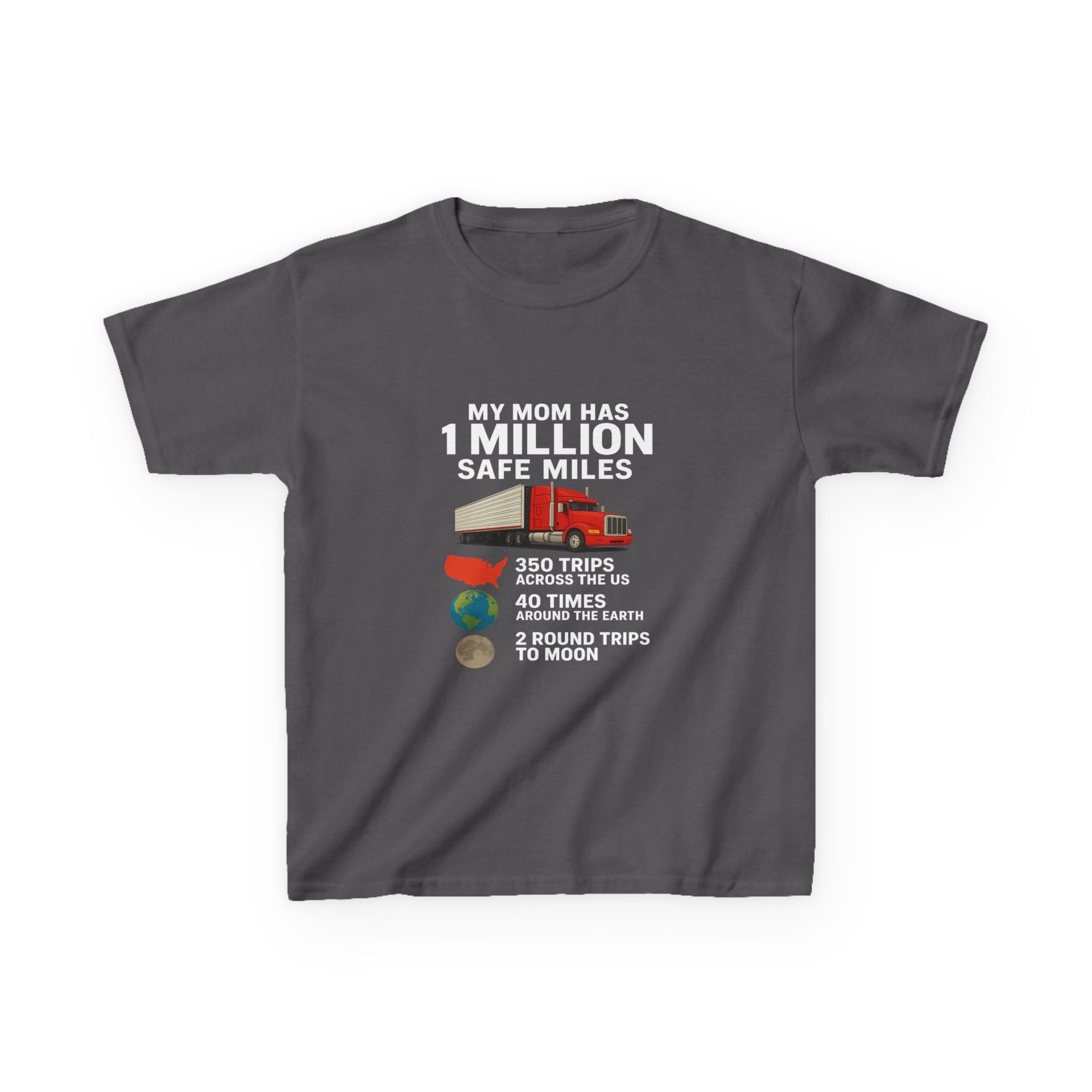 Kids Truck Graphic Tee — My Mom has 1 million Safe Miles