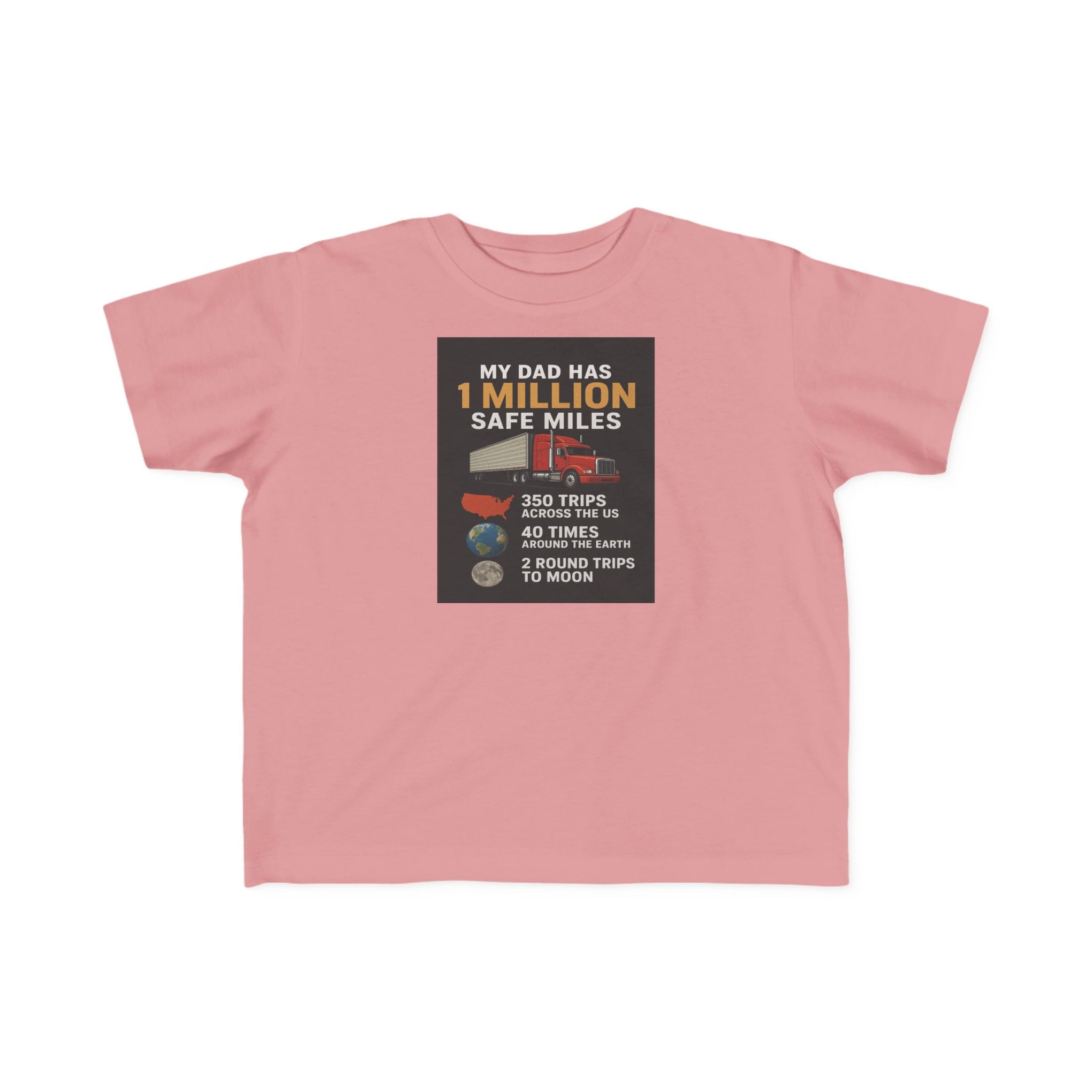 Toddler Tee – “My Dad Has 1 Million Safe Miles” Funny Kids' Aviation Shirt